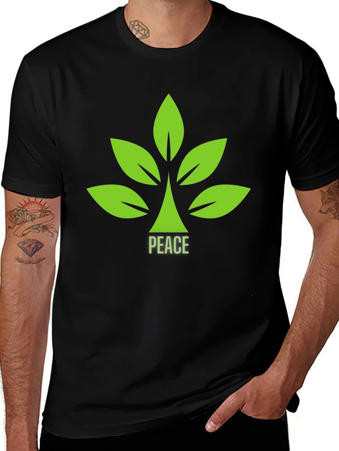 Variant 17 of Peace Leaf Graphic T-Shirt - Stylish & Comfortable