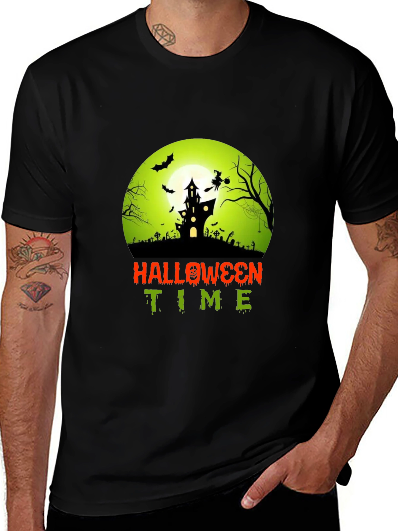 Halloween Time Black T-Shirt