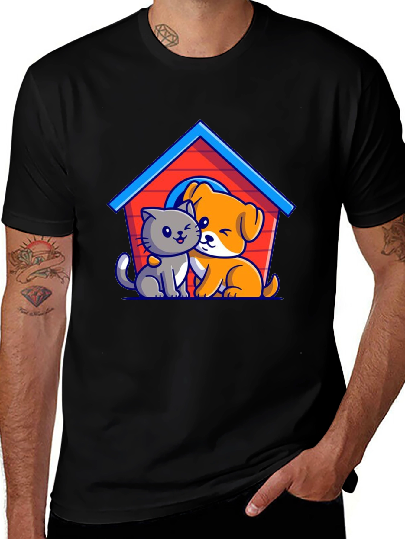 Variant 13 of Dog and Cat T-Shirt