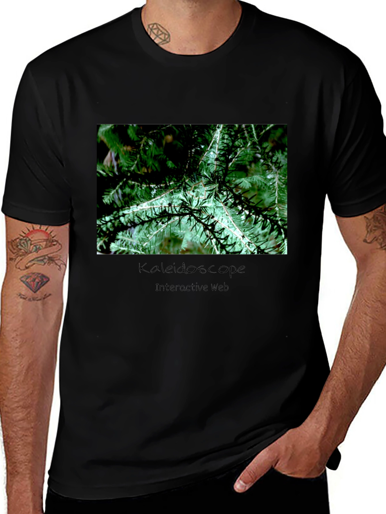 Variant 4 of Nature Kaleidoscope Interactive Web Graphic Tee