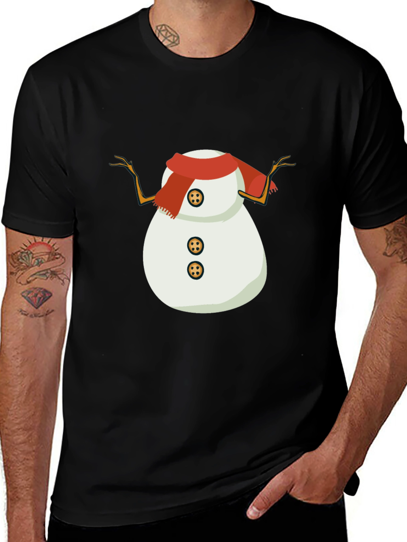 Snowman Graphic Tee - Holiday Fun
