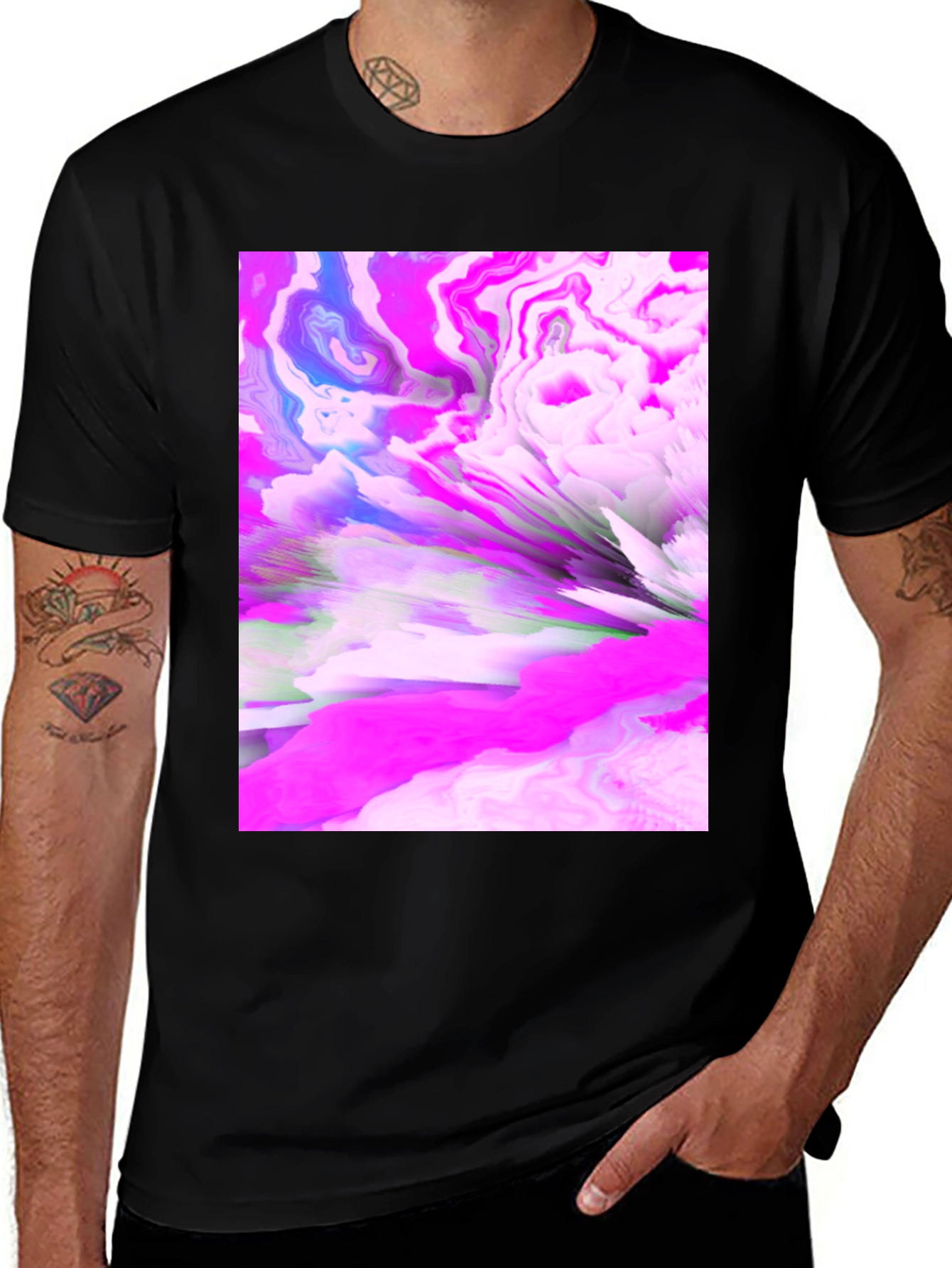Abstract Art Black T-Shirt