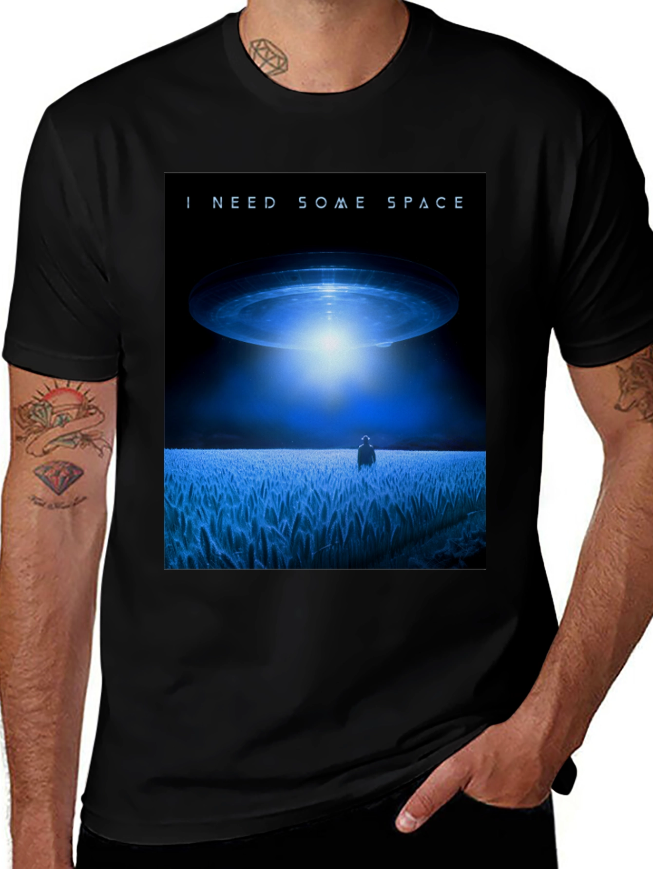 Variant 10 of I Need Some Space UFO Graphic T-Shirt