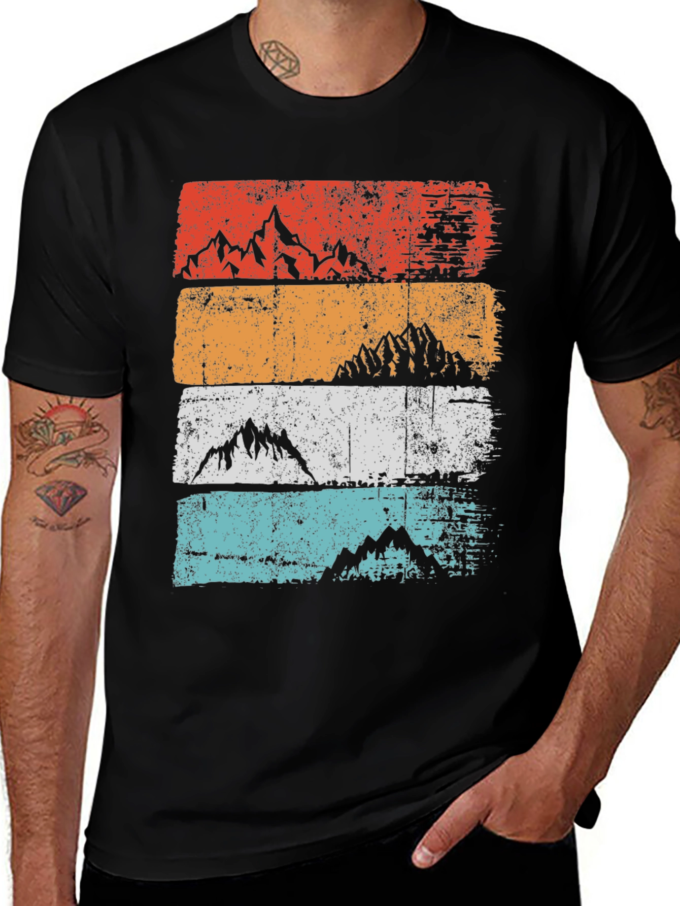 Variant 26 of Retro Mountainscape Graphic Tee