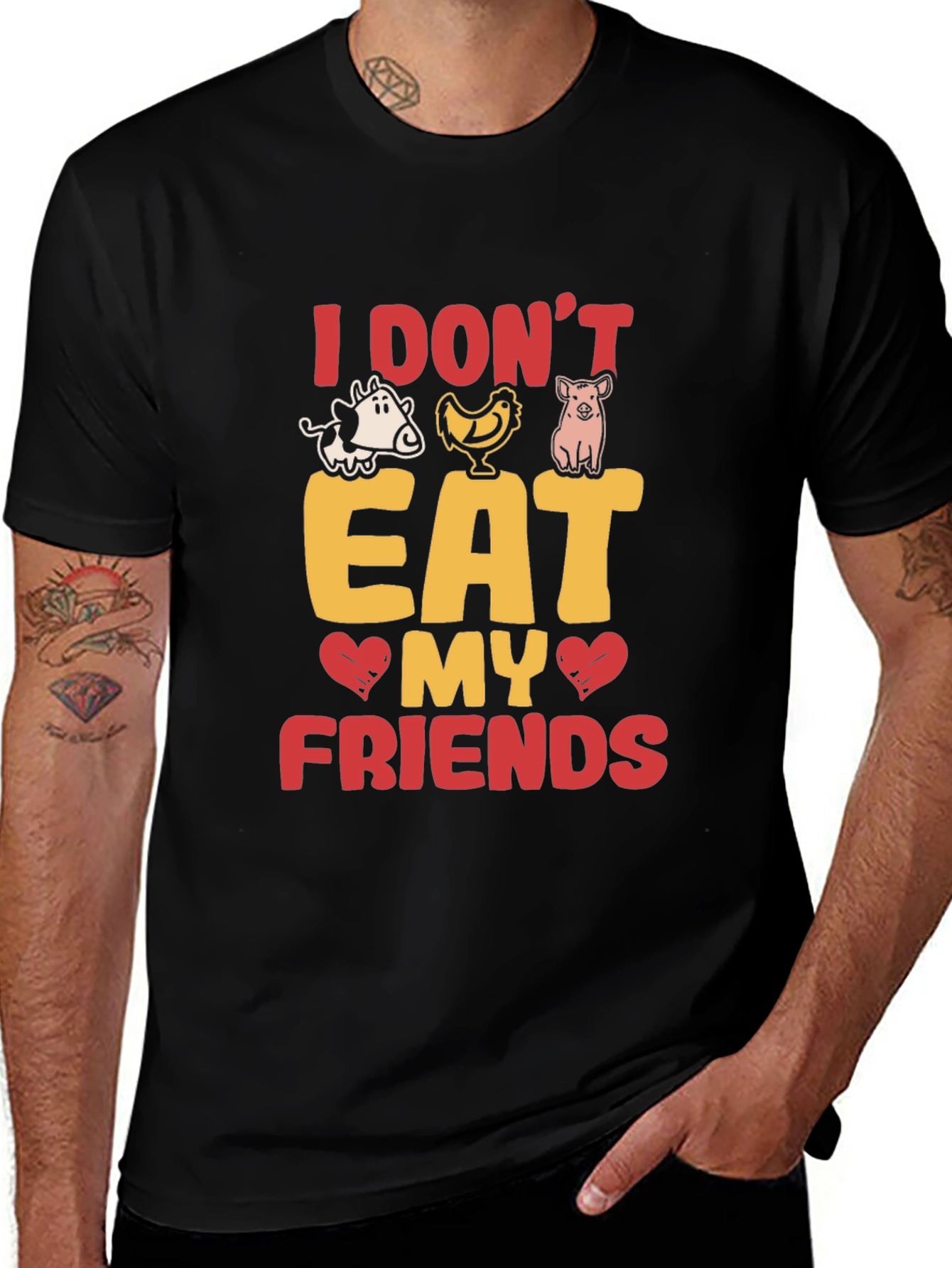 Variant 23 of Vegan T-Shirt: I Don't Eat My Friends!