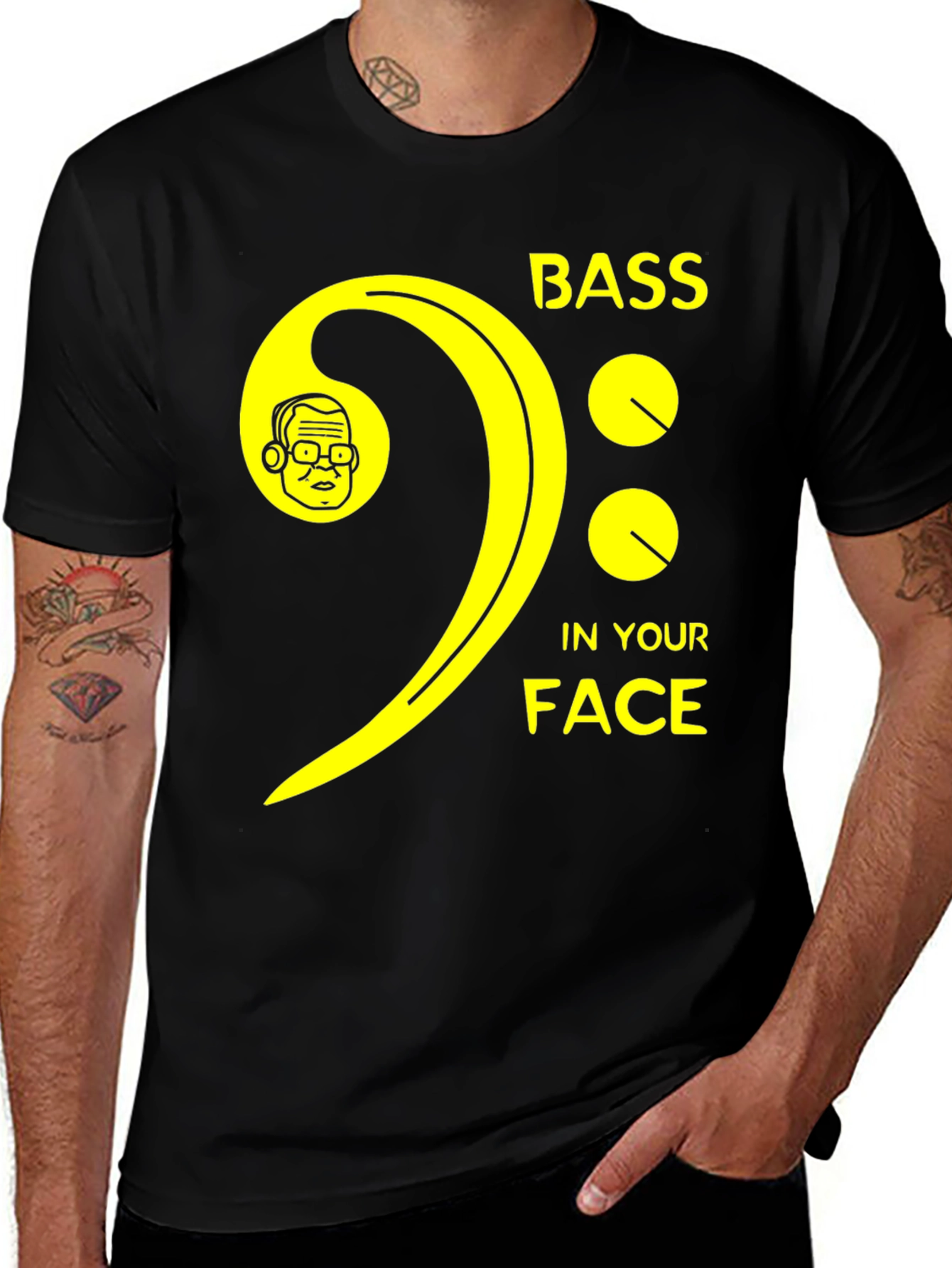 Variant 5 of Bass In Your Face Graphic T-Shirt