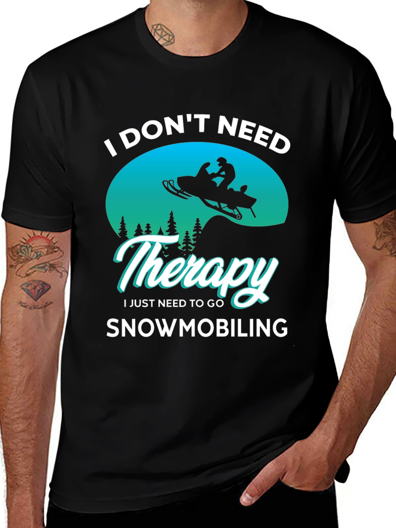Snowmobiling Therapy T-Shirt