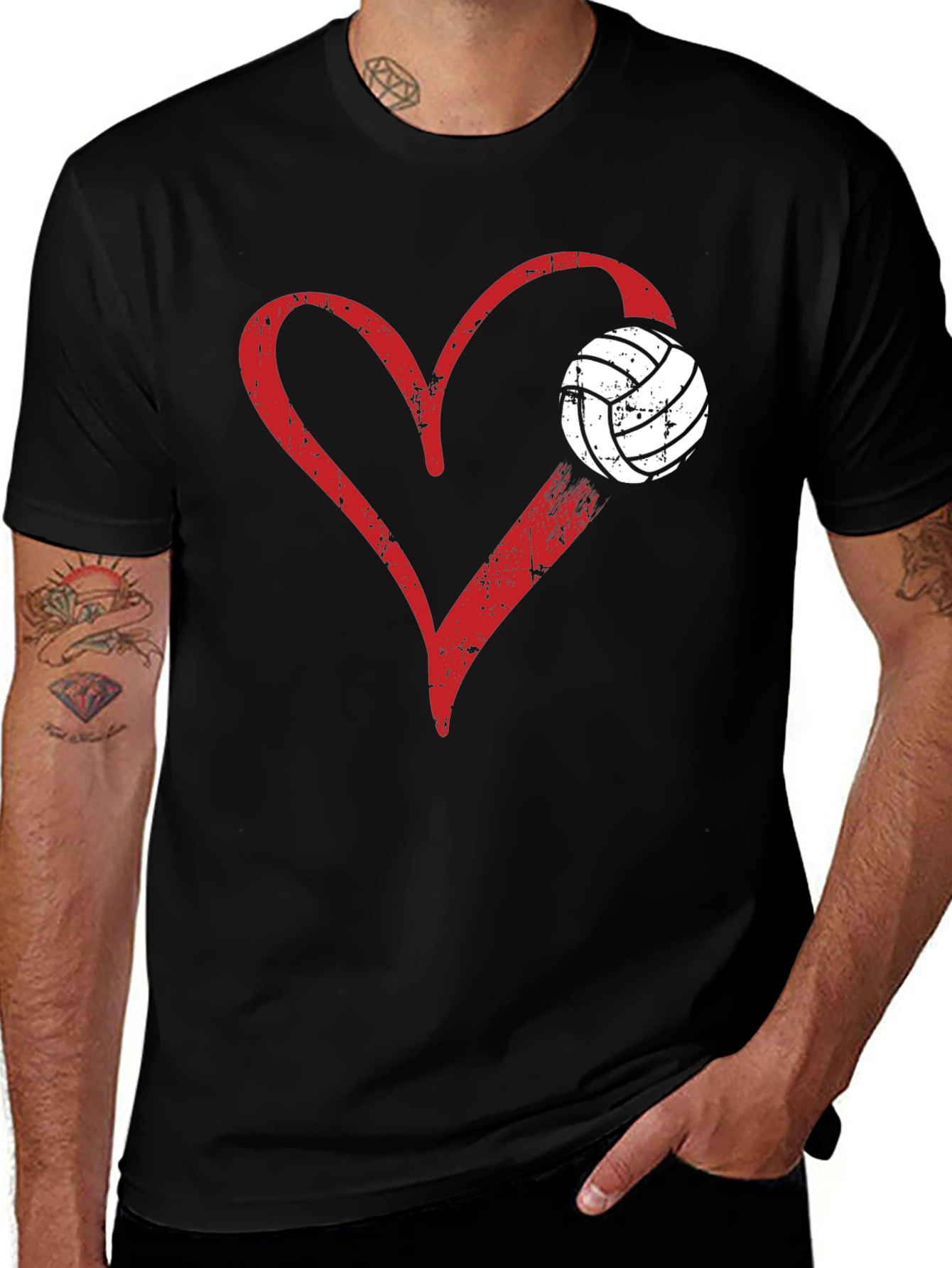 Variant 29 of Volleyball Heart Graphic T-Shirt