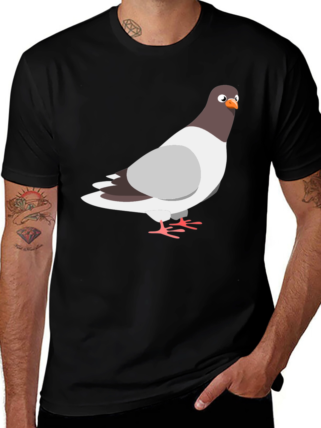 Pigeon Graphic Tee - Quirky Bird Lover T-Shirt