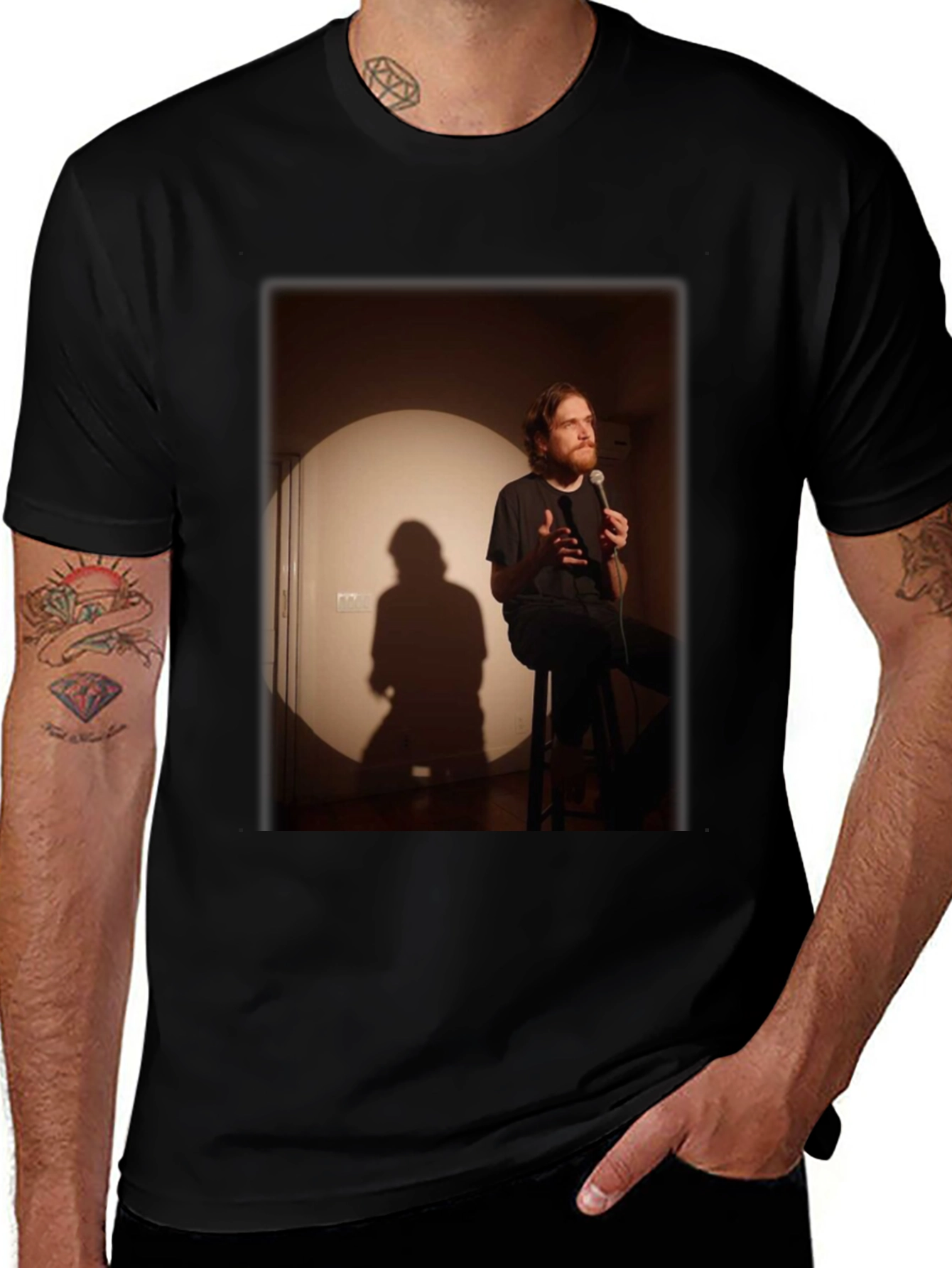 Variant 23 of Comedian T-Shirt - Black, Stand-Up Performer Design