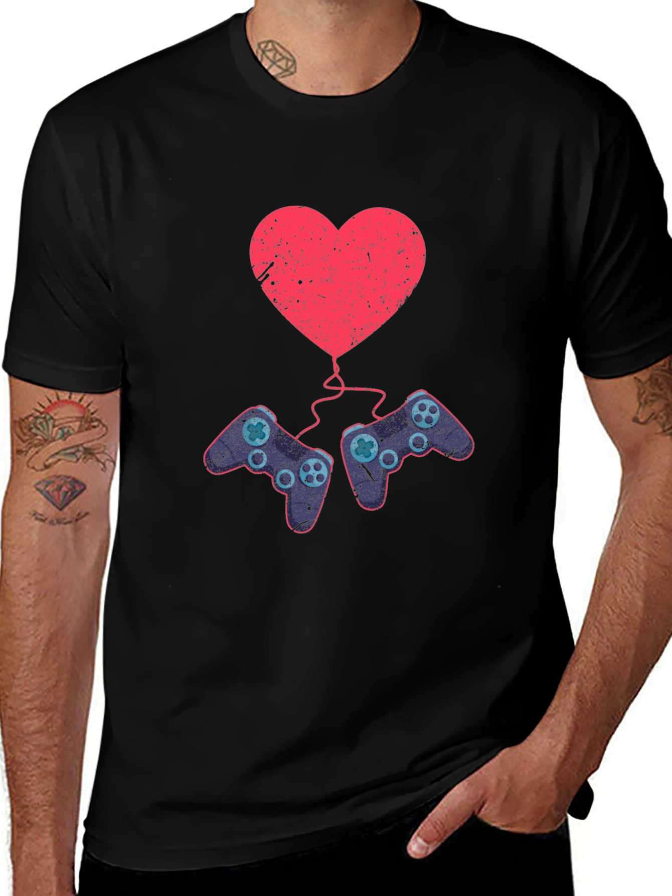 Variant 7 of Gaming Heart T-Shirt - Gamer Love