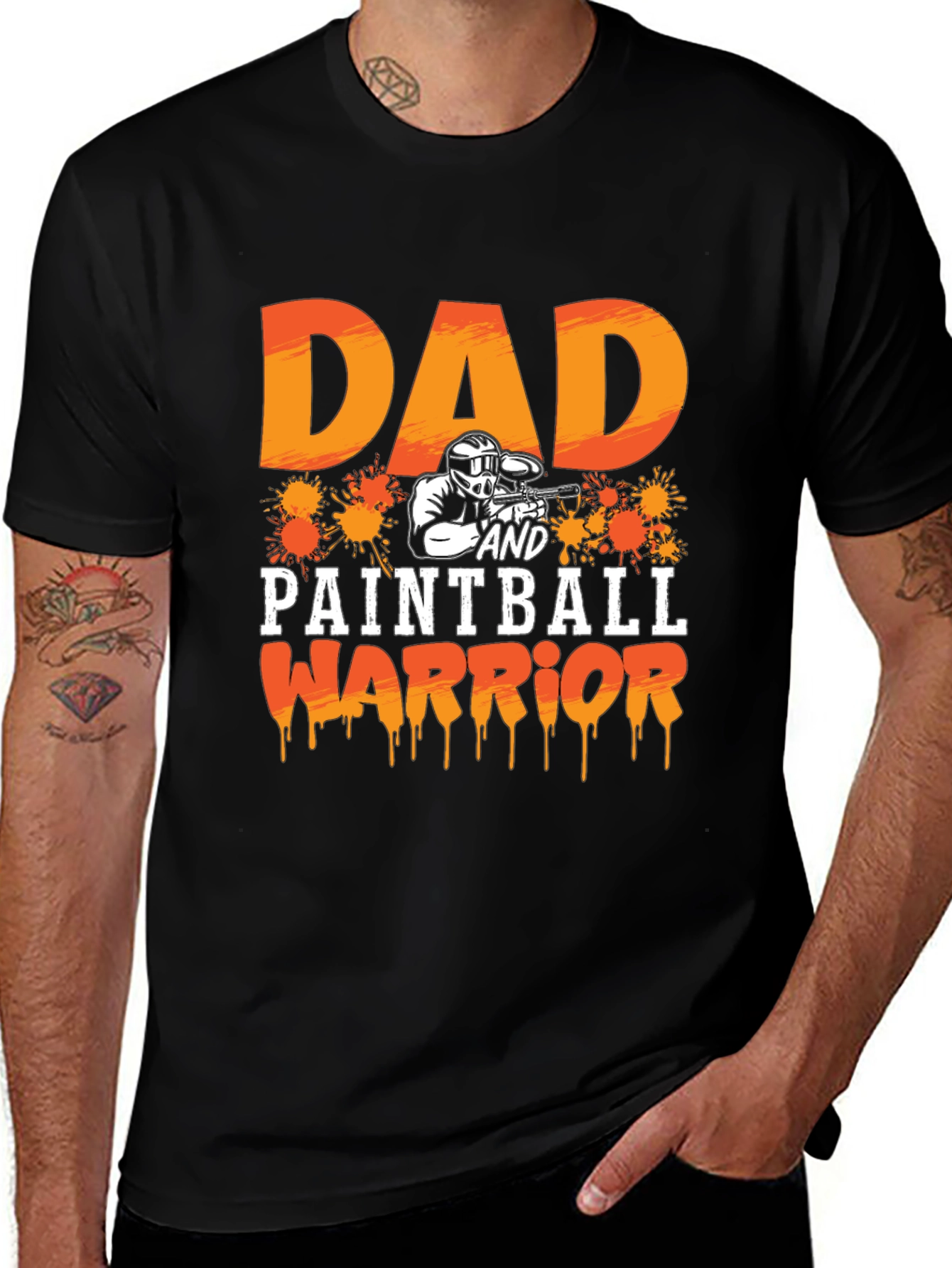 Variant 3 of Dad Paintball Warrior Graphic T-Shirt