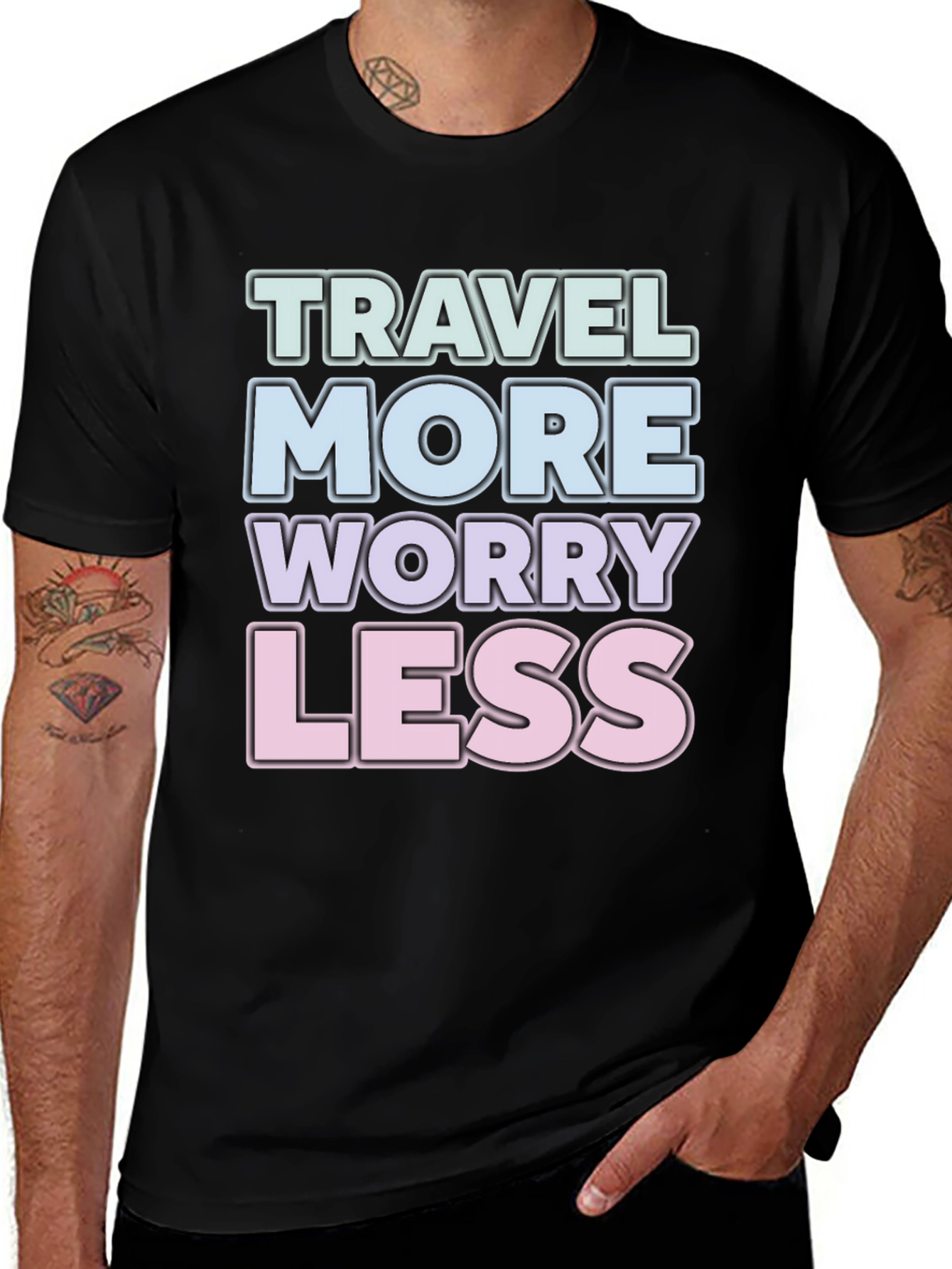 Variant 18 of Travel More Worry Less Graphic Tee
