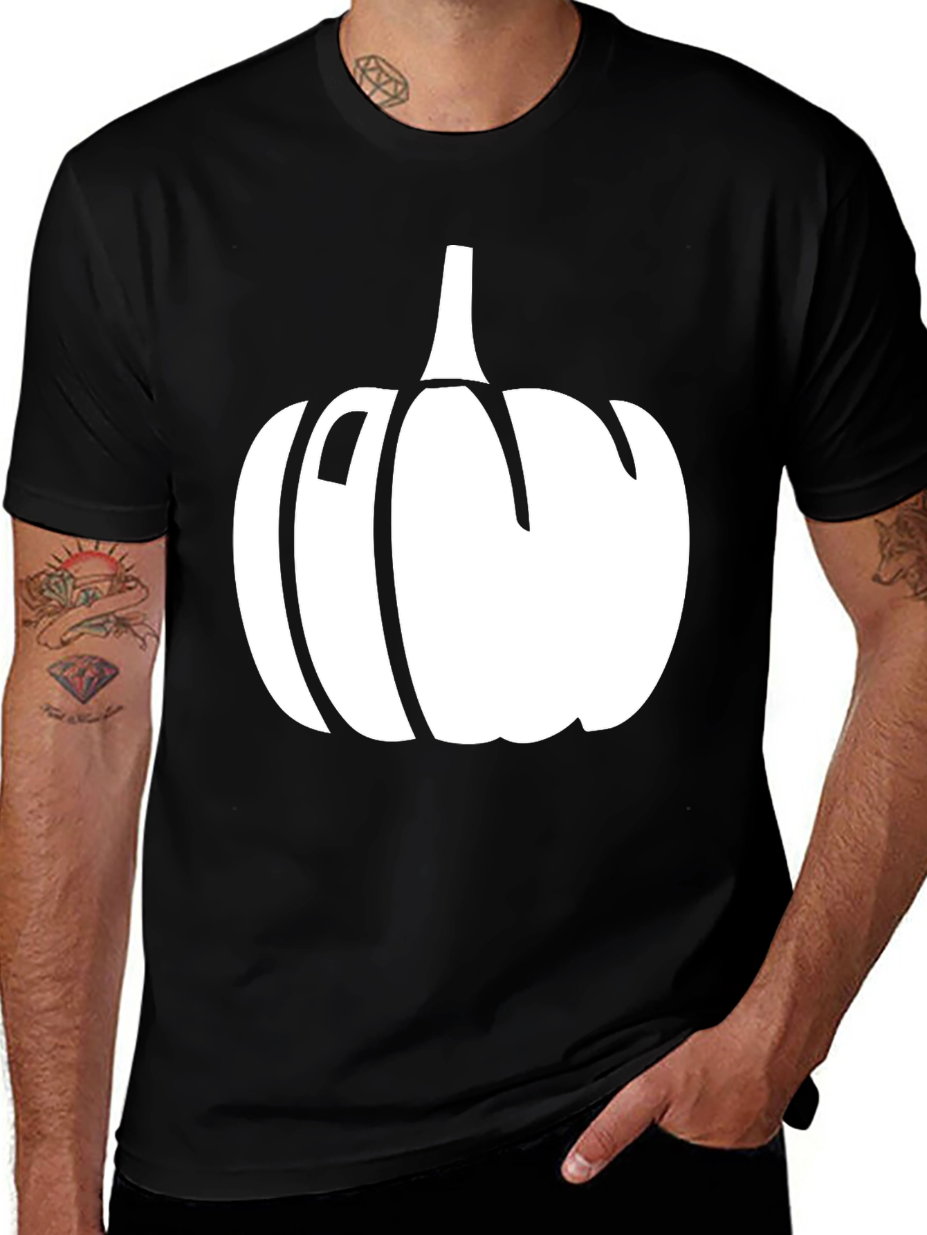 Variant 18 of Pumpkin Graphic Tee - Spooky Season Style