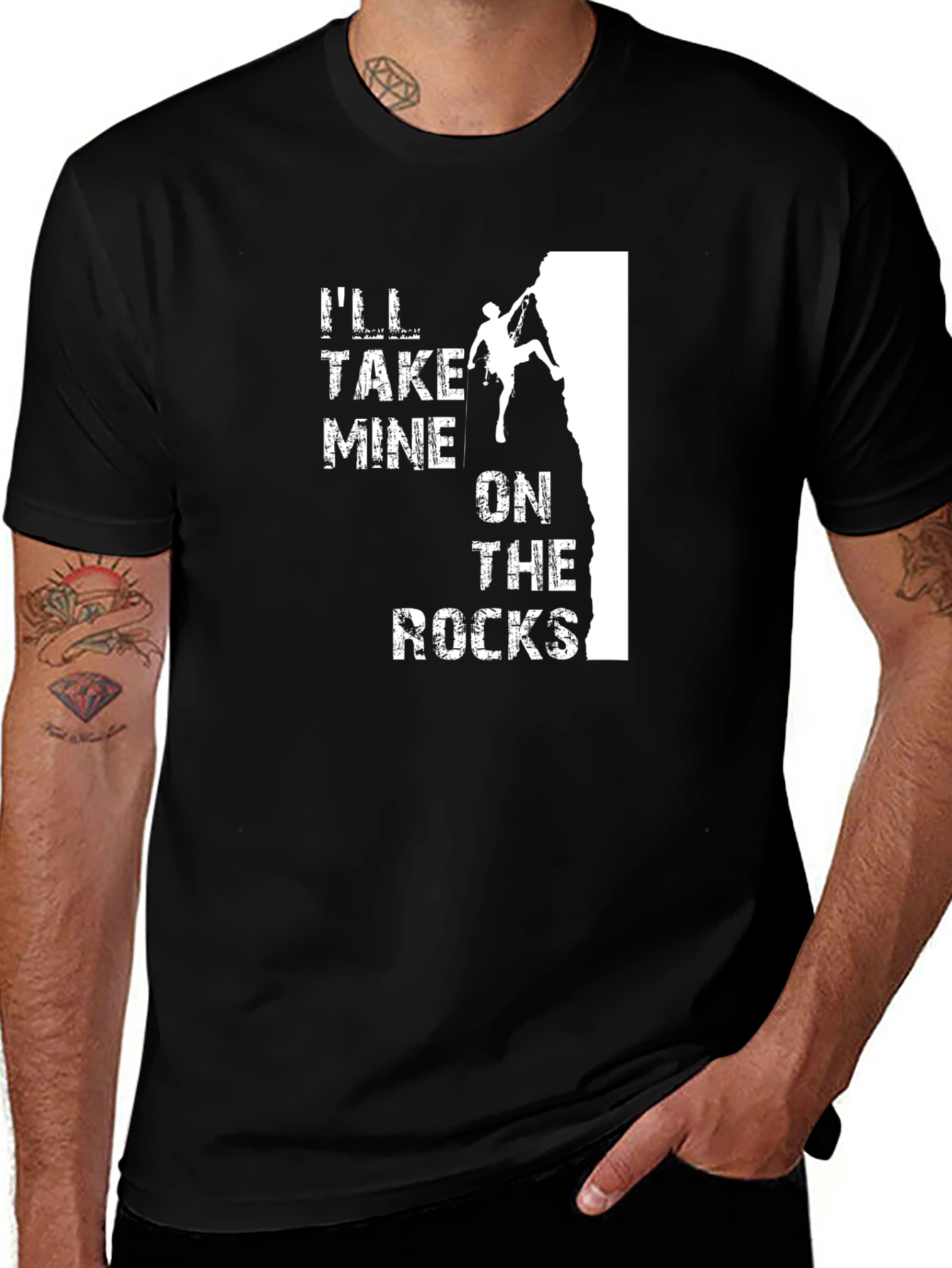 Variant 6 of I'll Take Mine on the Rocks T-Shirt Climbing