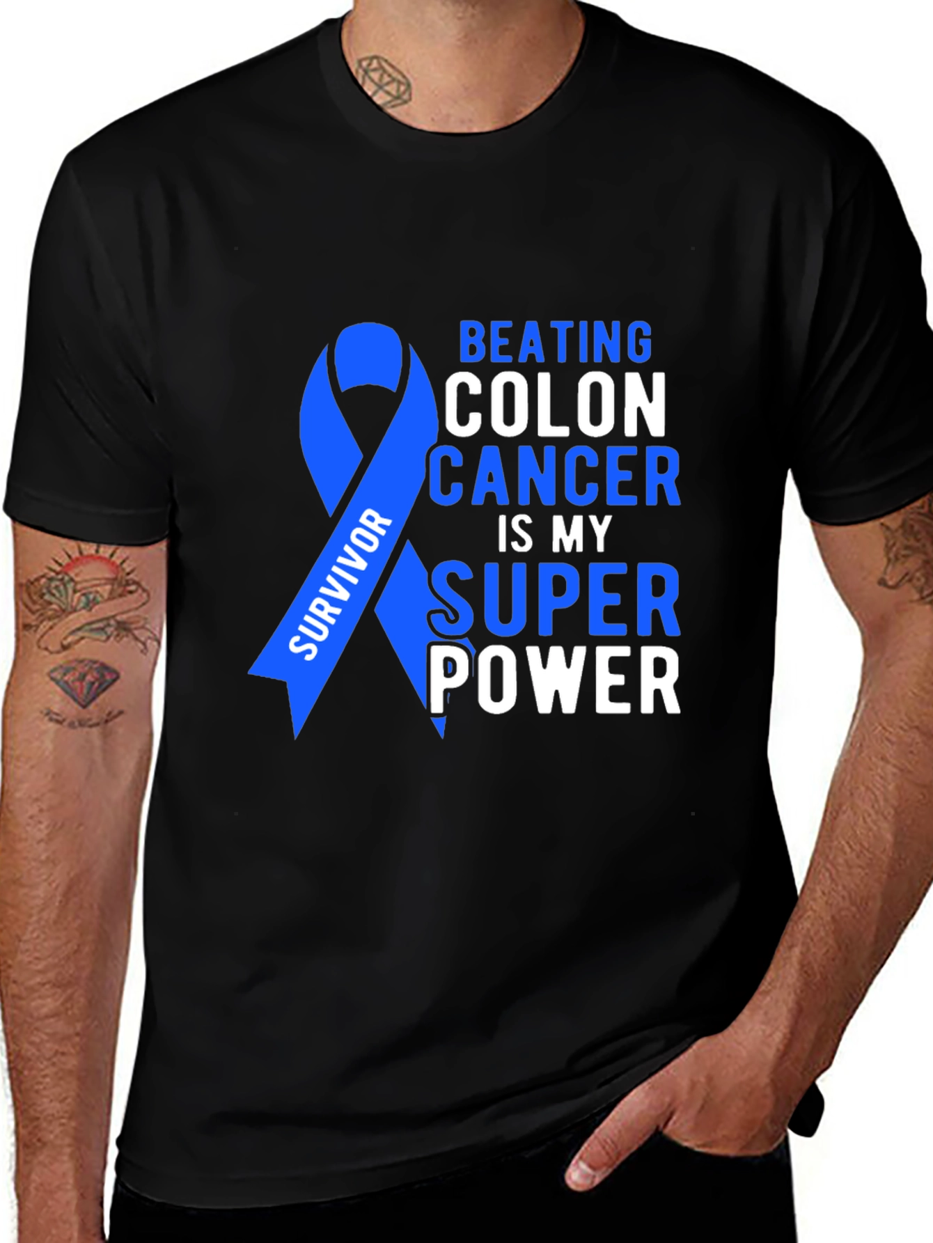 Variant 8 of Colon Cancer Survivor T-Shirt - Beating Cancer is My Super Power