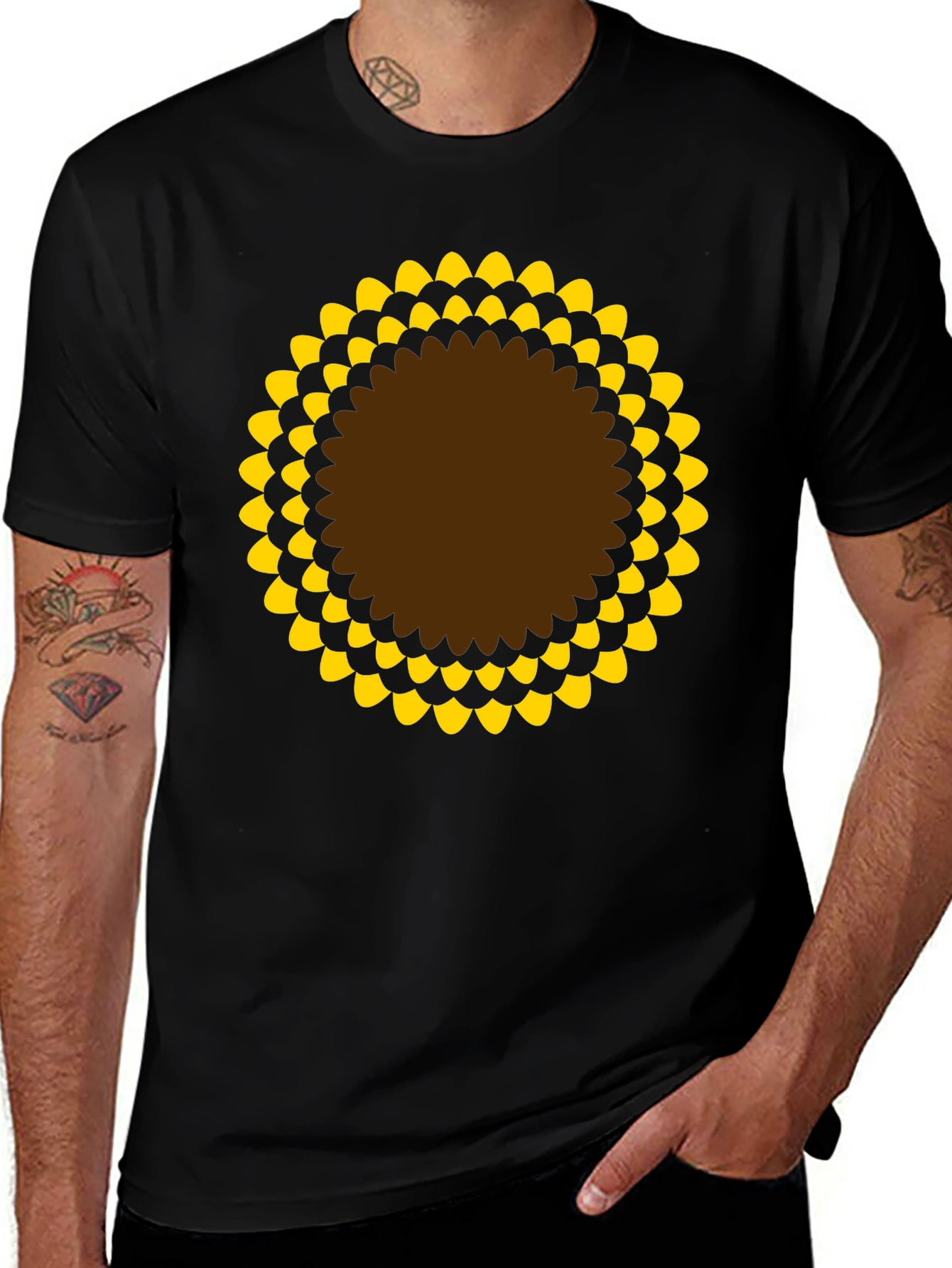 Variant 12 of Sunflower Graphic Tee - Black