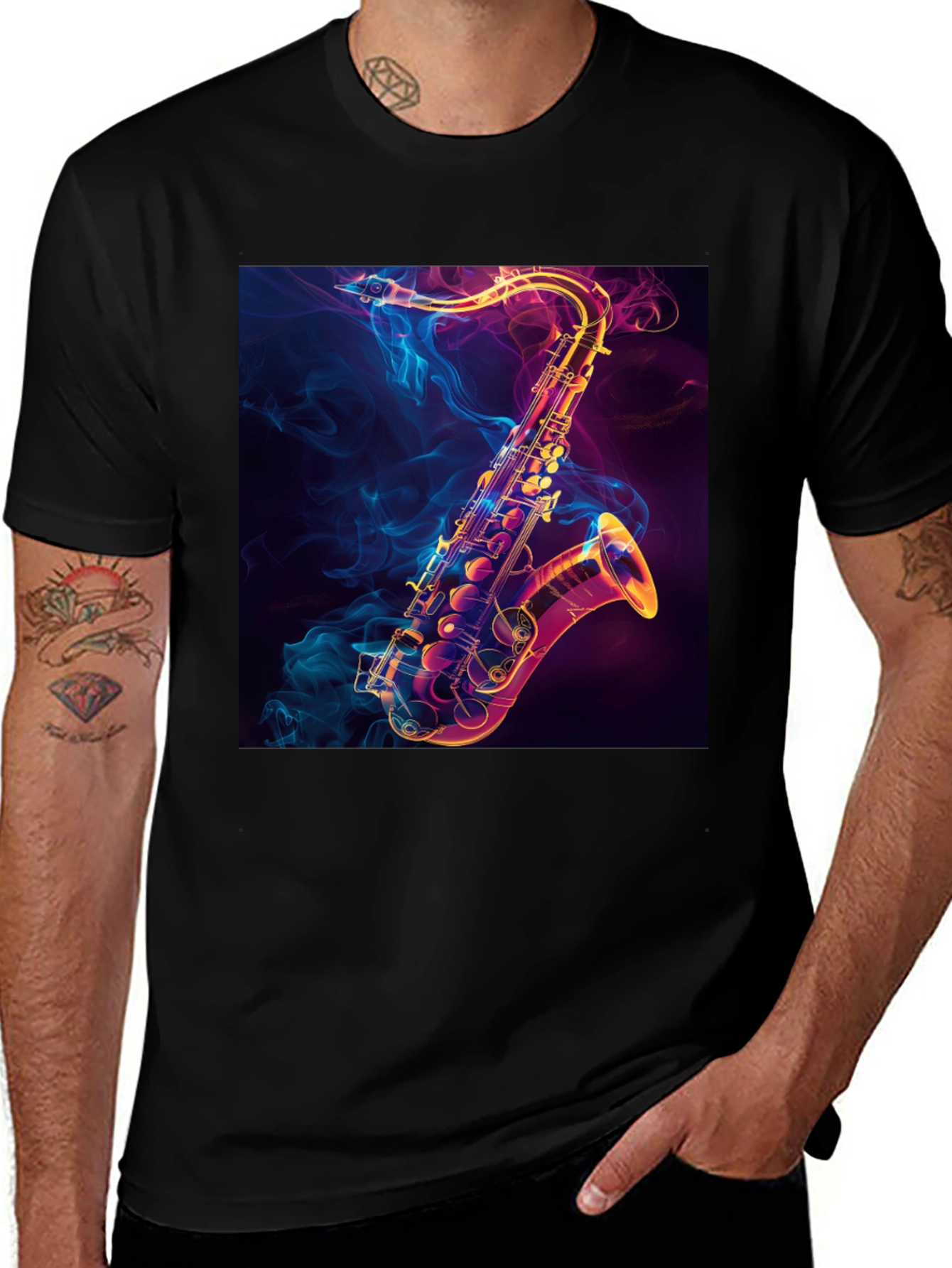 Variant 19 of Saxophone Graphic T-Shirt - Music Lover Tee
