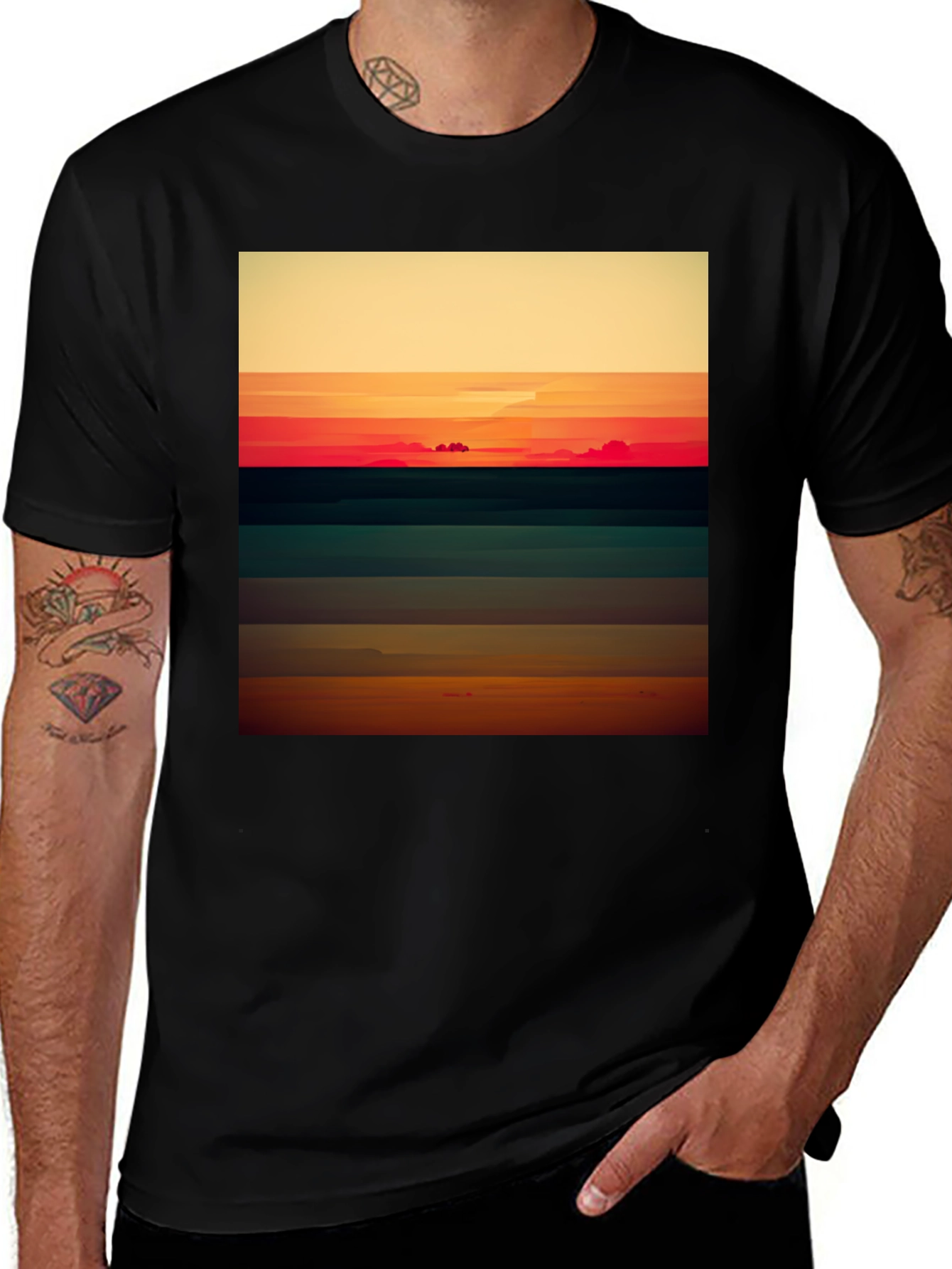 Variant 4 of Sunset Horizon Graphic Tee