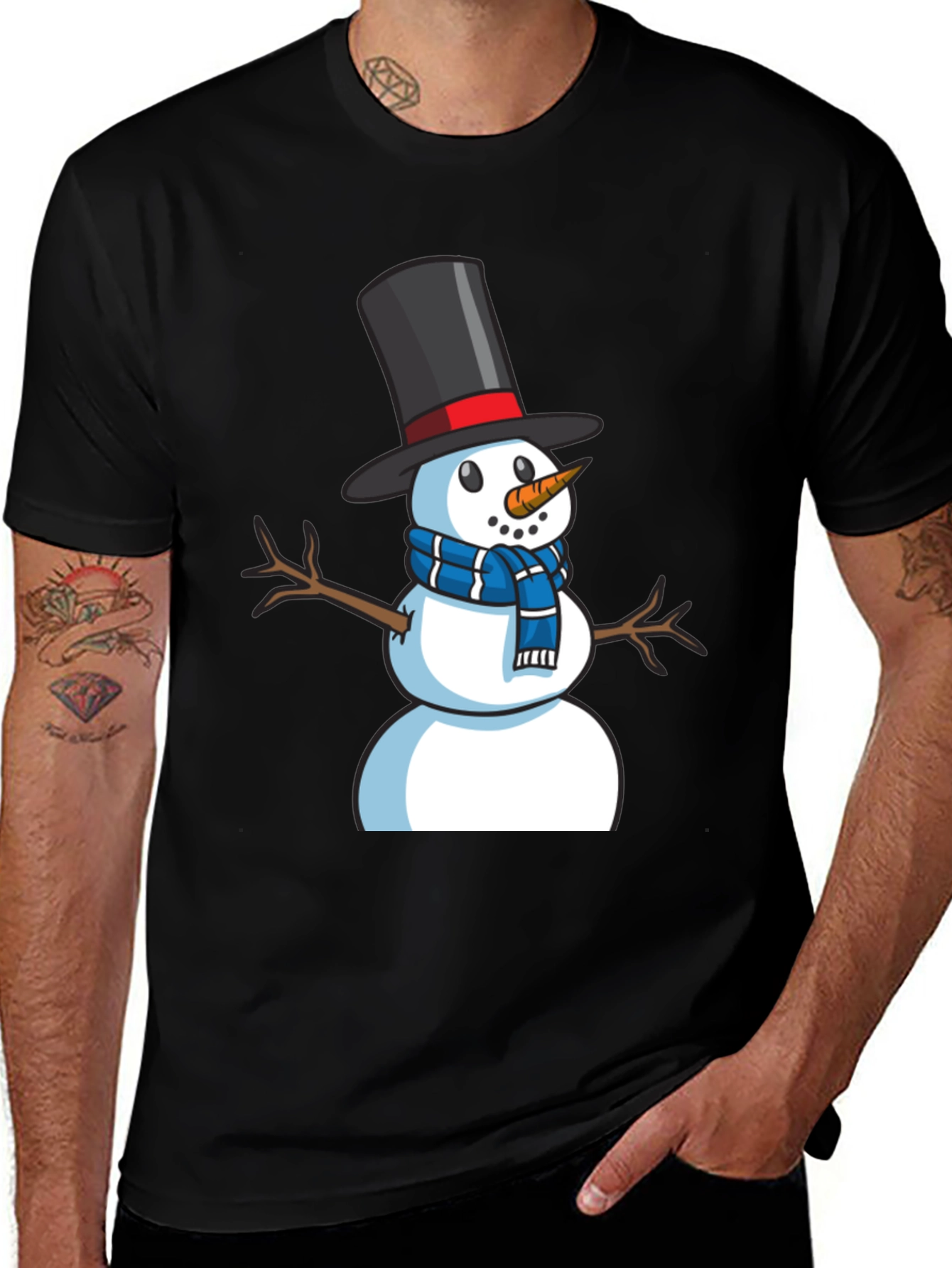 Variant 12 of Snowman Graphic Tee - Holiday Festive Style
