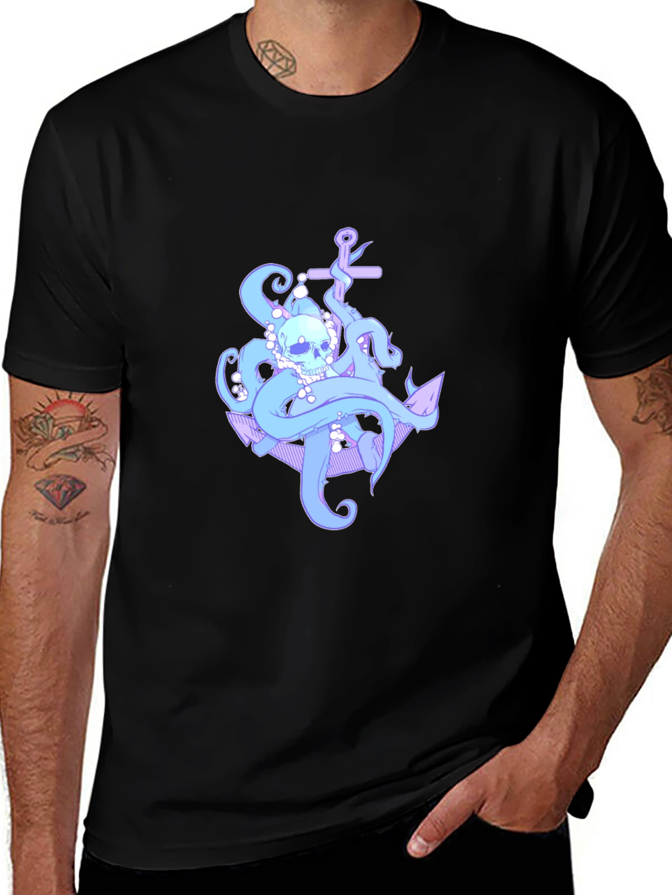 Variant 2 of Skull Octopus Graphic T-Shirt