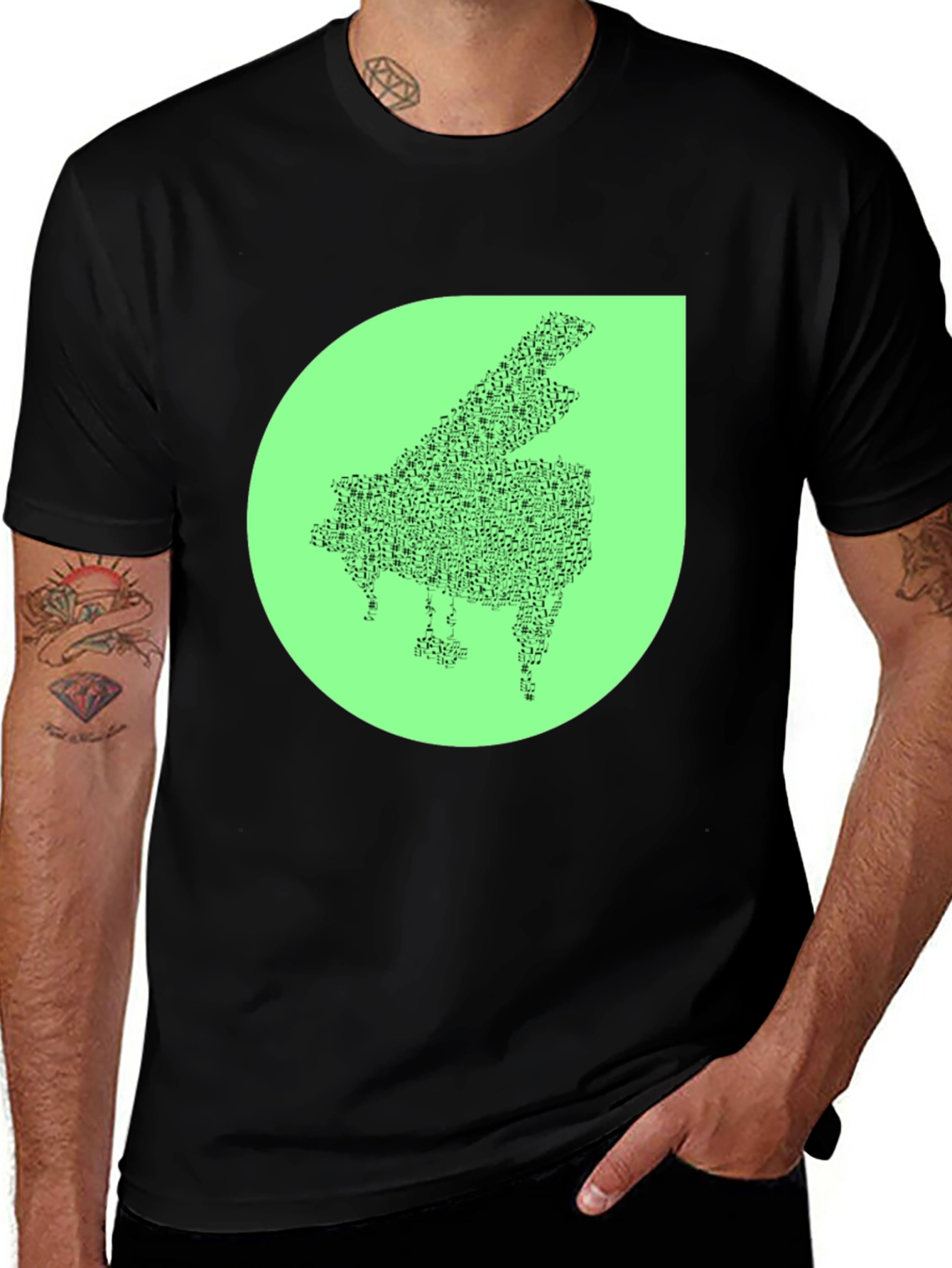 Variant 28 of Piano Graphic Tee - Unique Musical Shirt