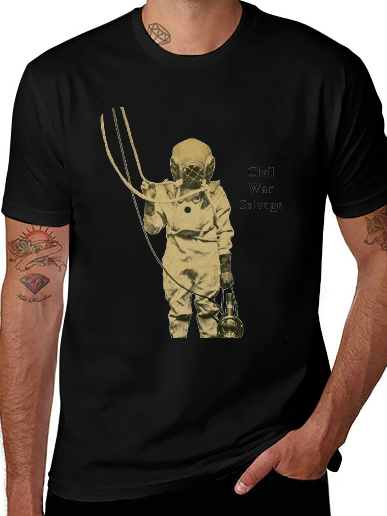 Variant 3 of Civil War Salvage Diver Graphic Tee