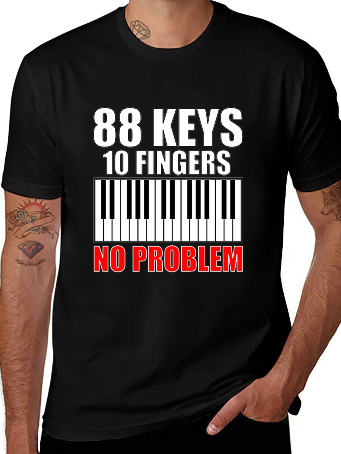 88 Keys 10 Fingers No Problem T-Shirt