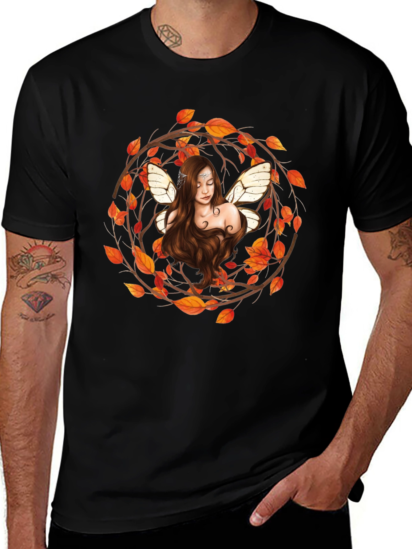 Variant 12 of Fairy in Autumn Wreath T-Shirt