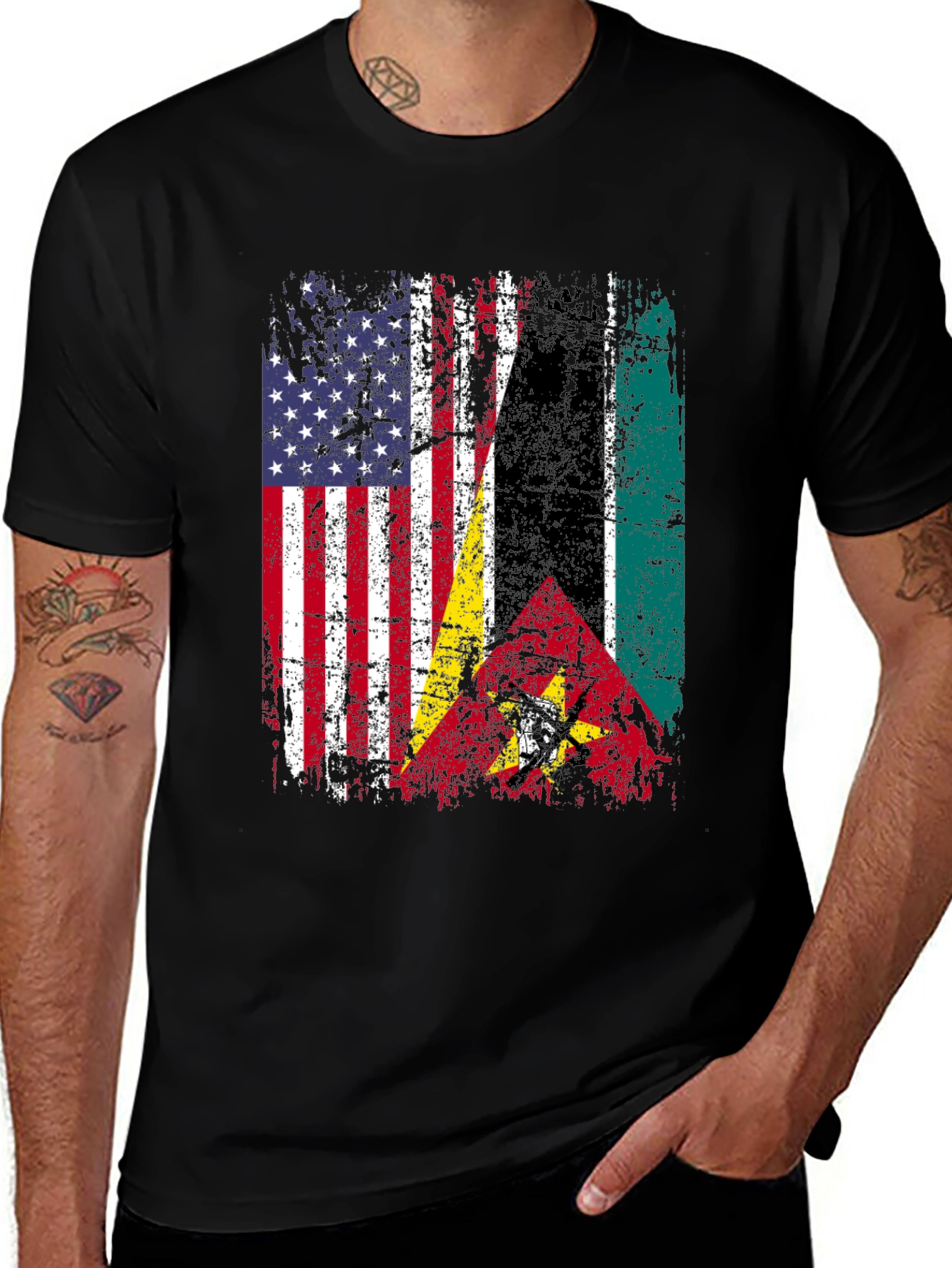 Variant 27 of USA Grenada Flag Graphic T-Shirt