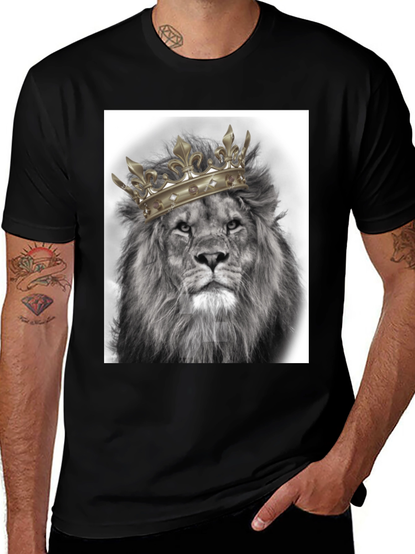 Variant 16 of Lion King Graphic Tee - Black Cotton T-Shirt
