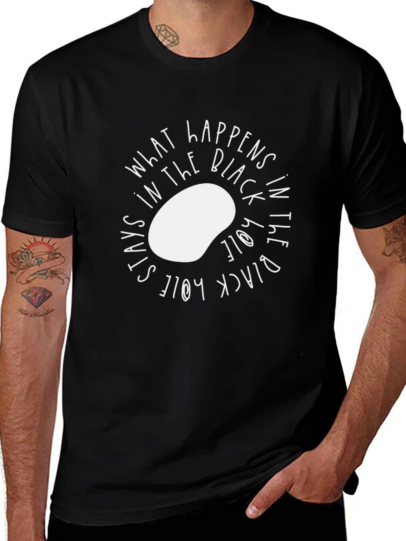 Variant 4 of Black Hole Graphic Tee - What Happens Stays