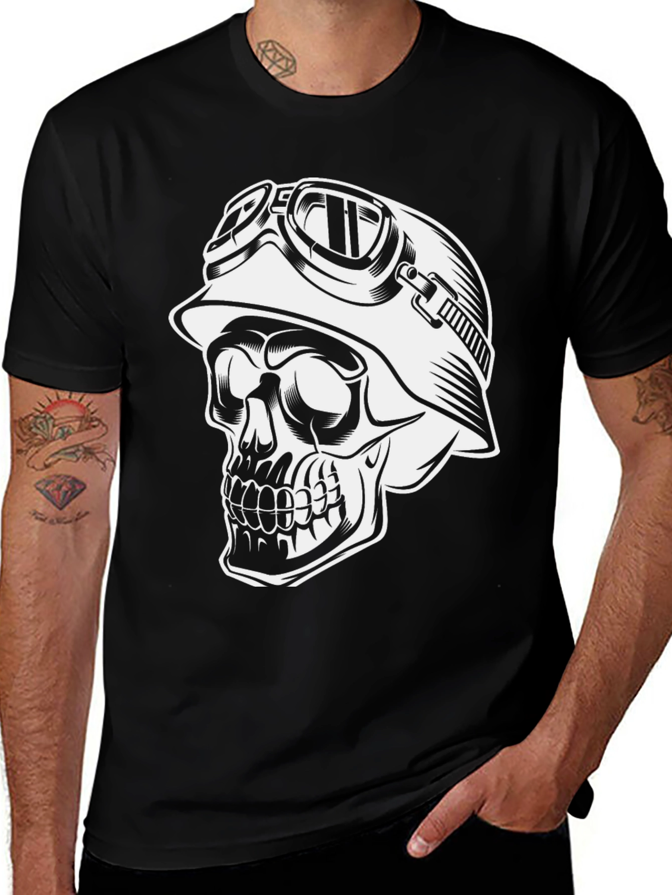 Variant 5 of Skull Rider Black T-Shirt