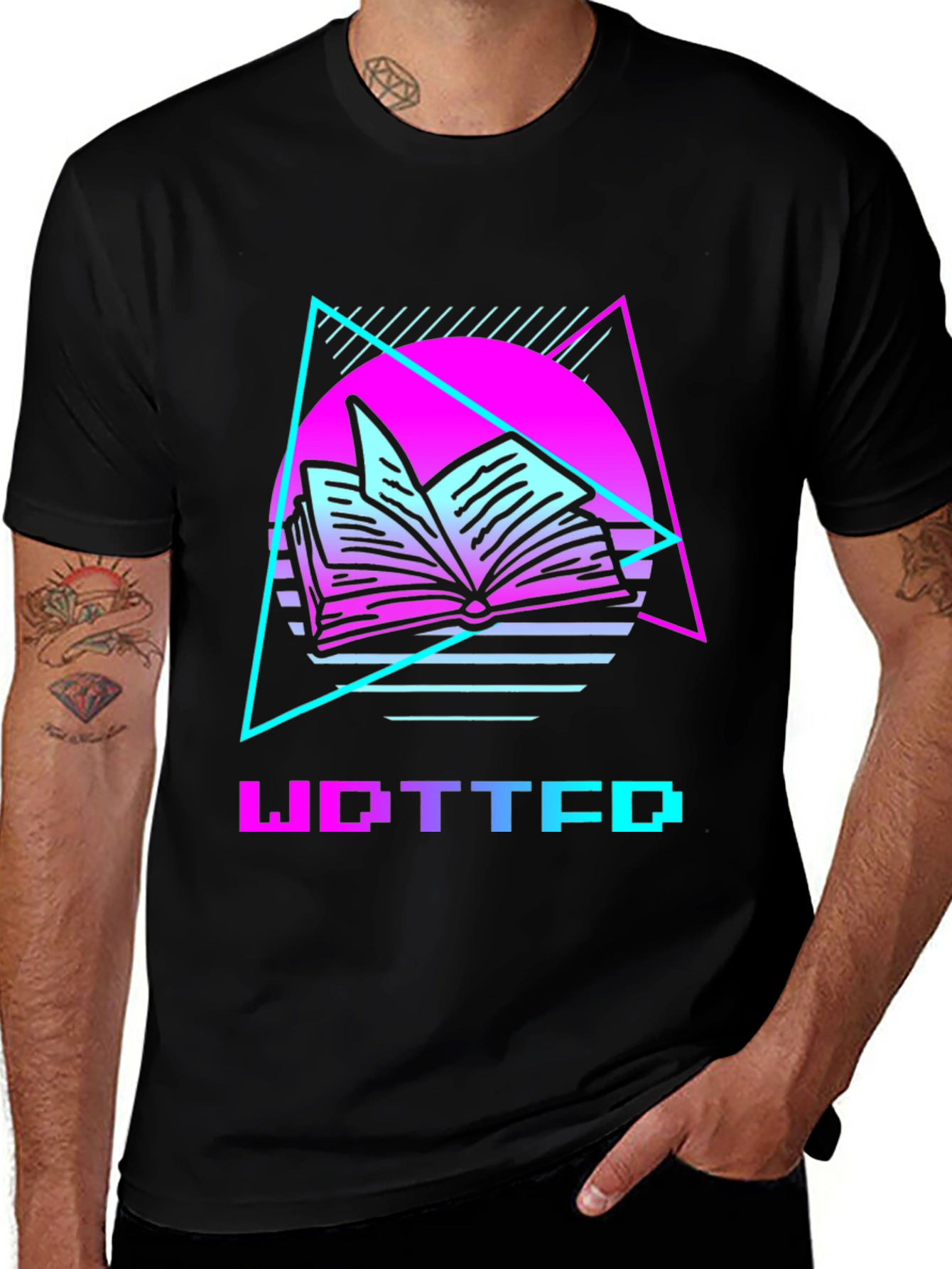 Variant 30 of Retro Style Book Graphic T-Shirt - WOTTFD