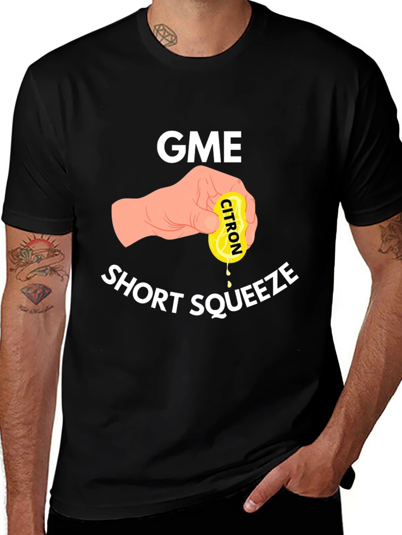GME Short Squeeze T-Shirt - Citron Meme