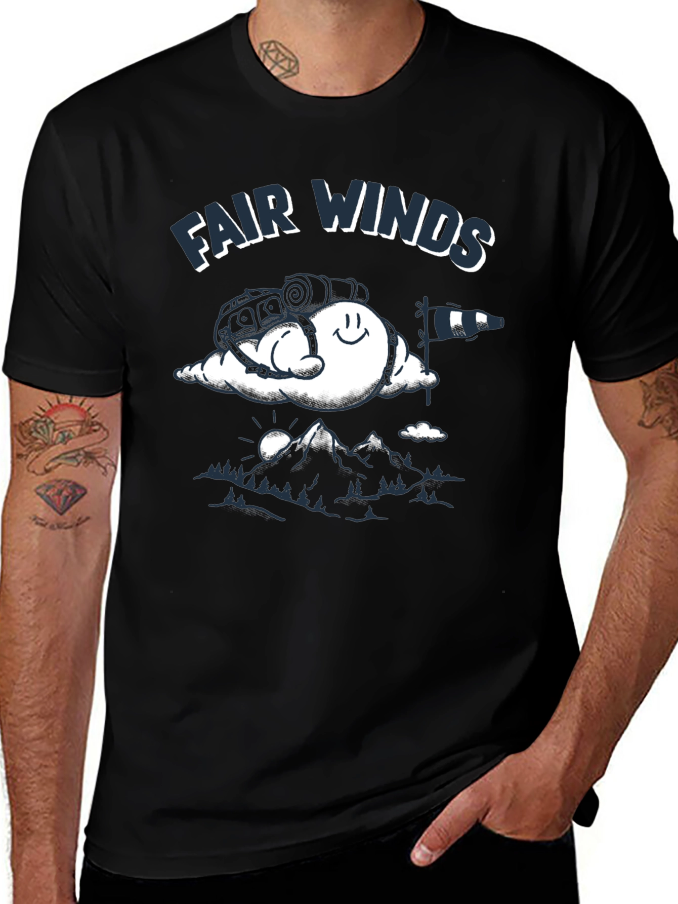 Variant 5 of Fair Winds Graphic Tee - Adventure Awaits!