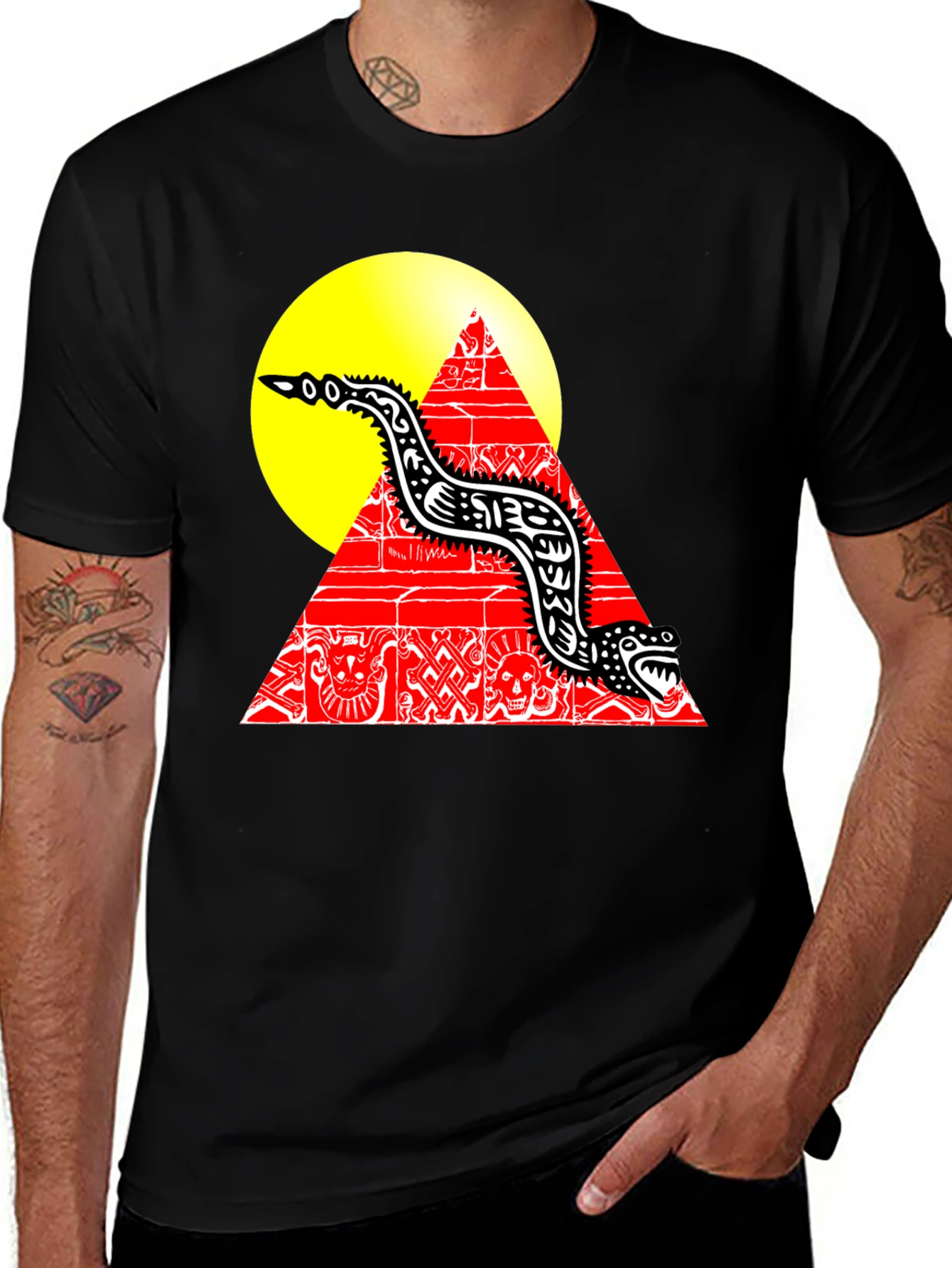 Variant 16 of Aztec Serpent Graphic Tee