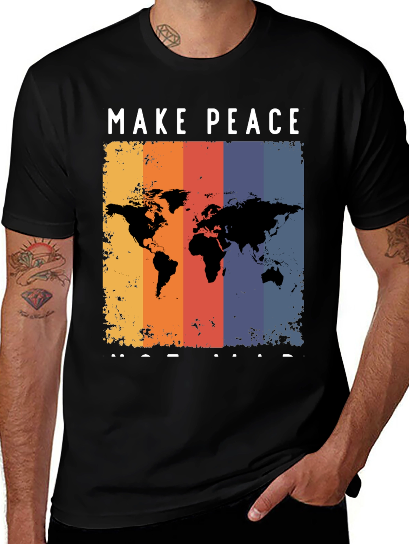 Variant 4 of Make Peace Not War Graphic T-Shirt