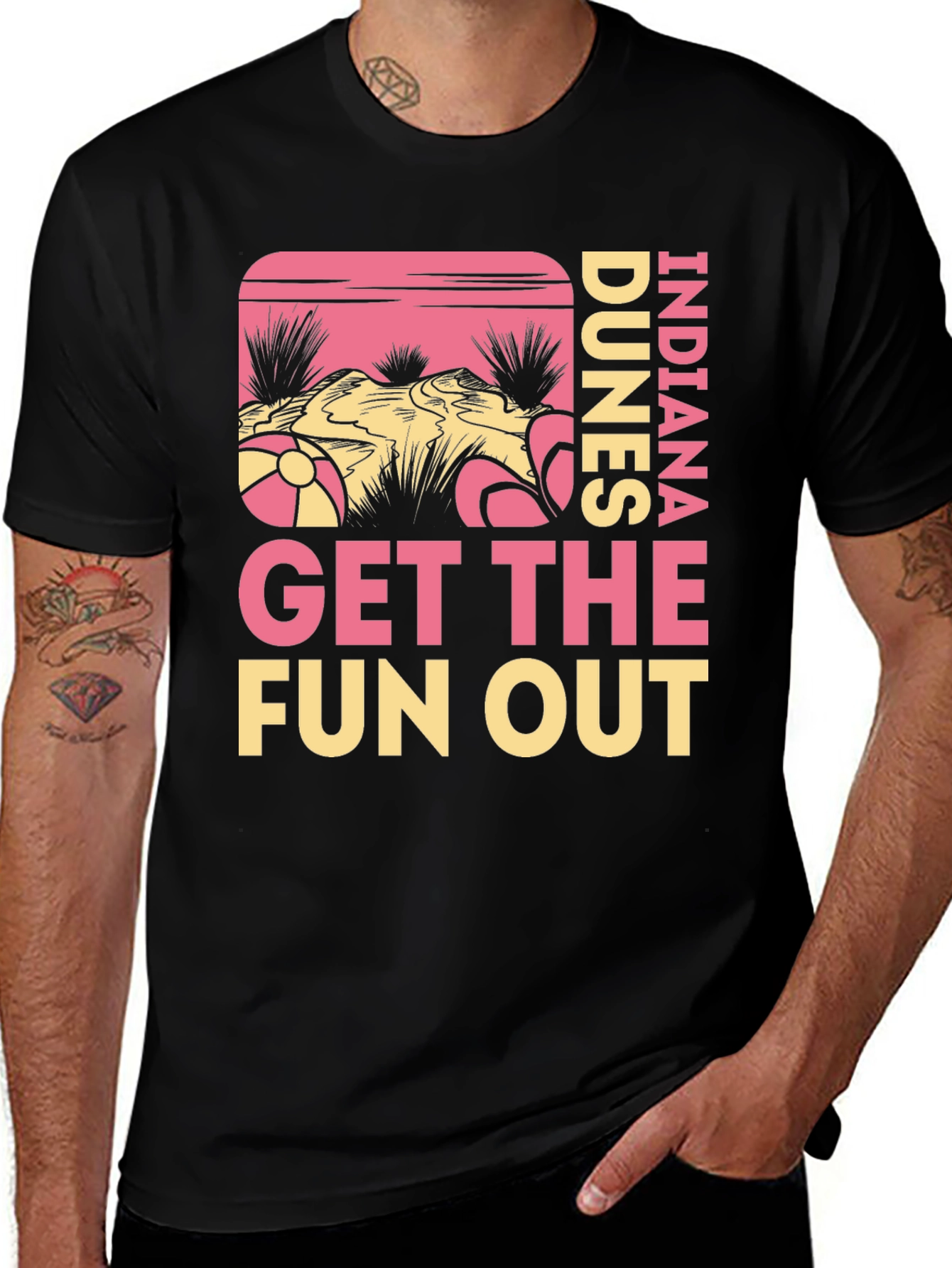 Variant 13 of Indiana Dunes Get The Fun Out Graphic Tee