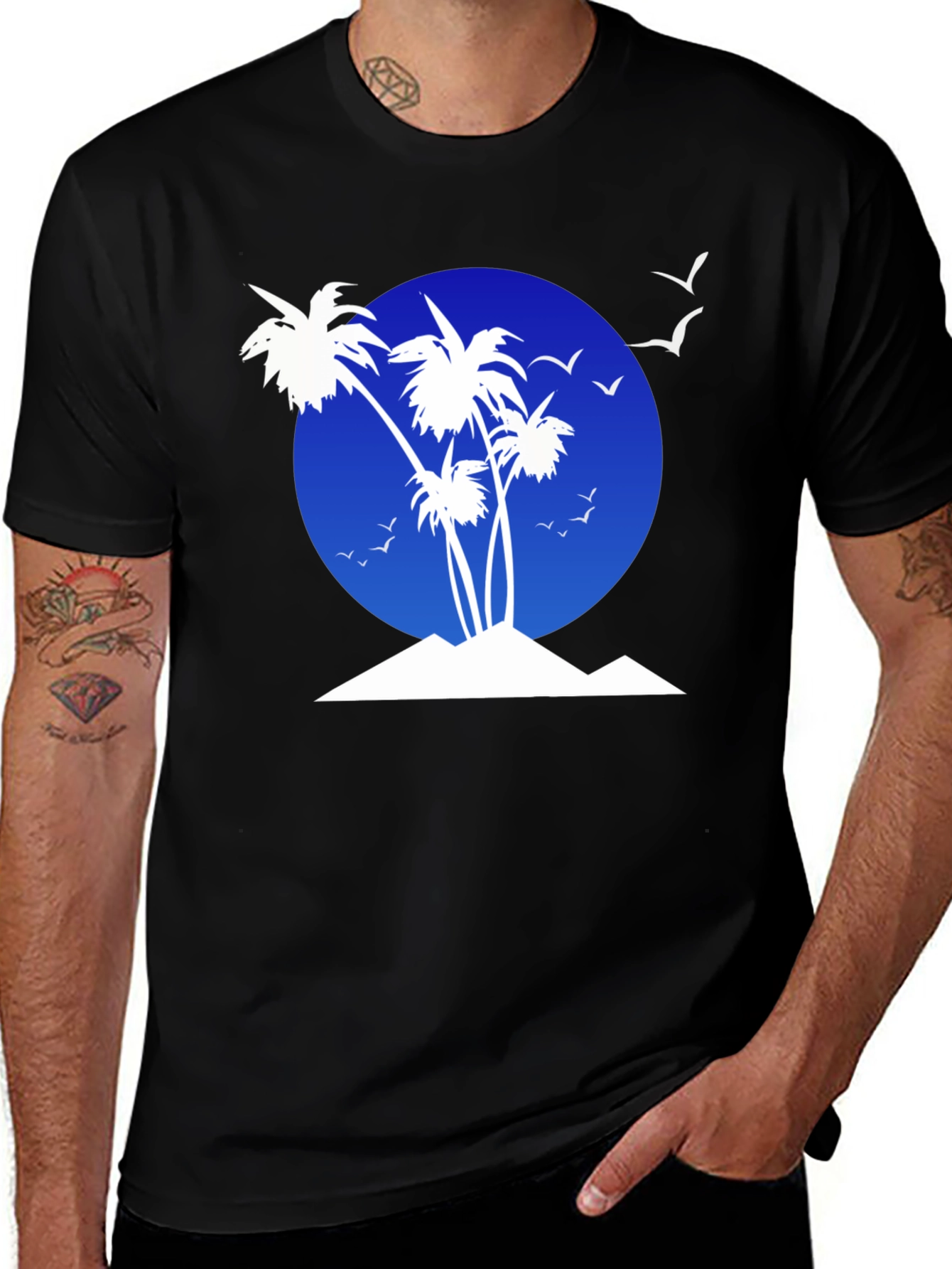 Variant 18 of Tropical Palm Tree Graphic Tee - Island Vibes