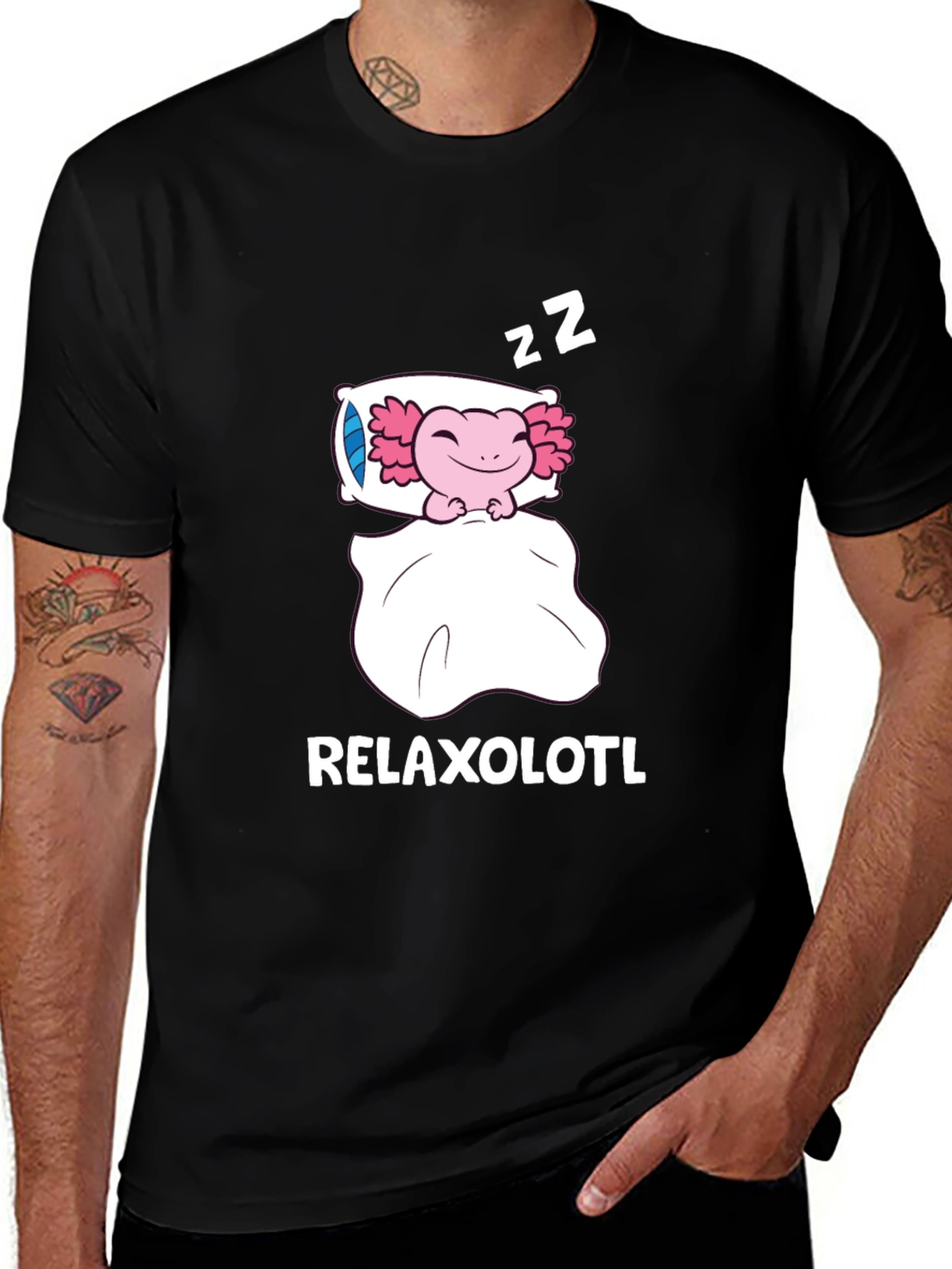 Relaxolotl Black T-Shirt