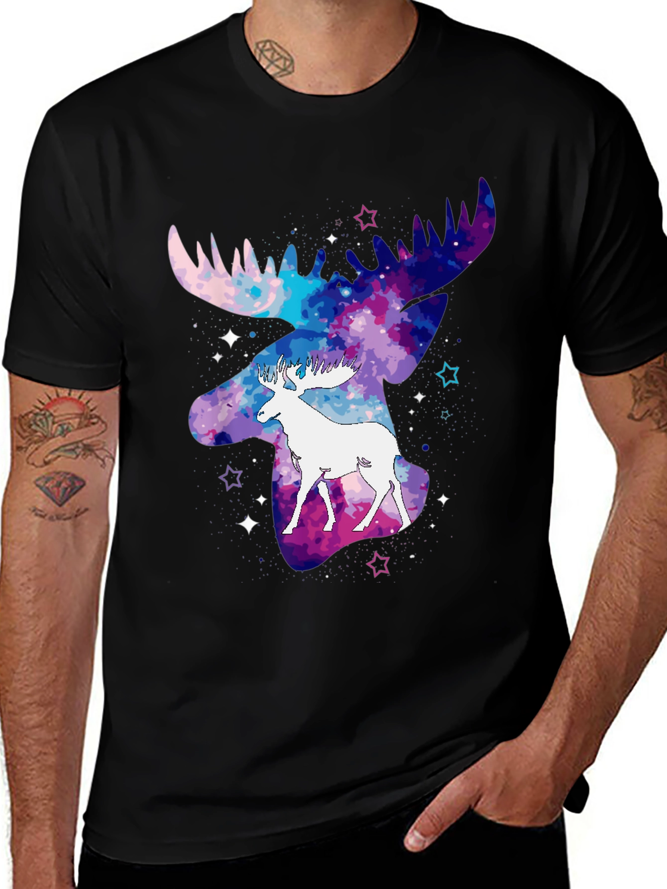Variant 17 of Galaxy Moose T-Shirt - Stylish Graphic Tee