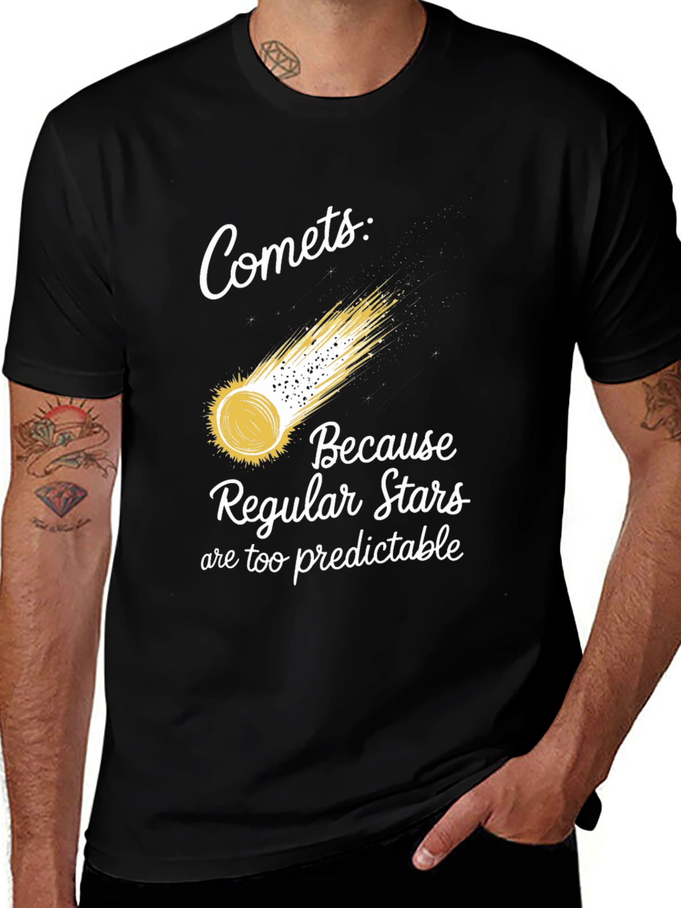 Variant 24 of Comets T-Shirt: Because Regular Stars are Too Predictable