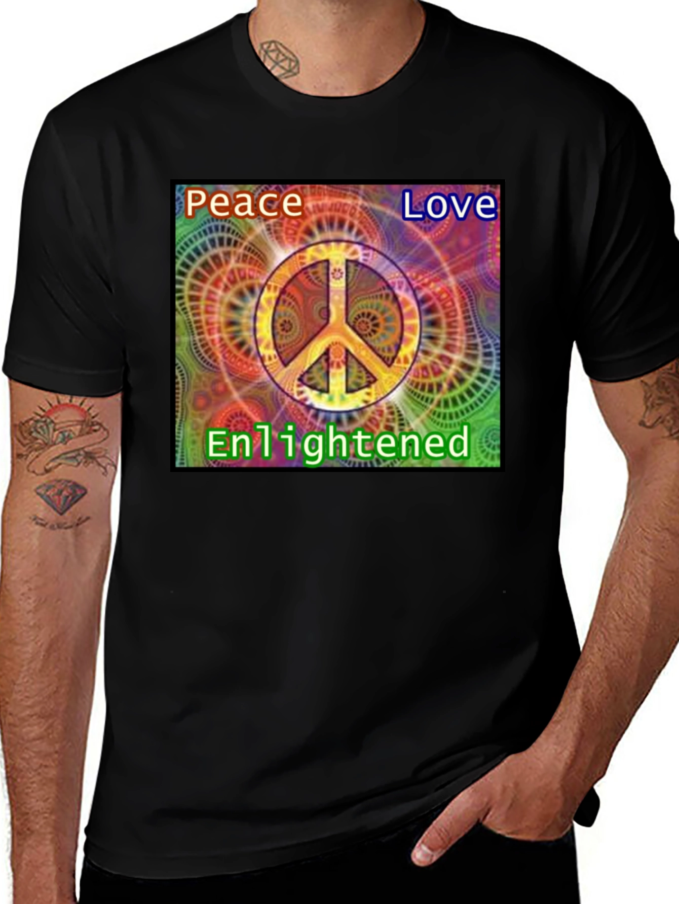 Variant 6 of Peace Love Enlightened Graphic T-Shirt