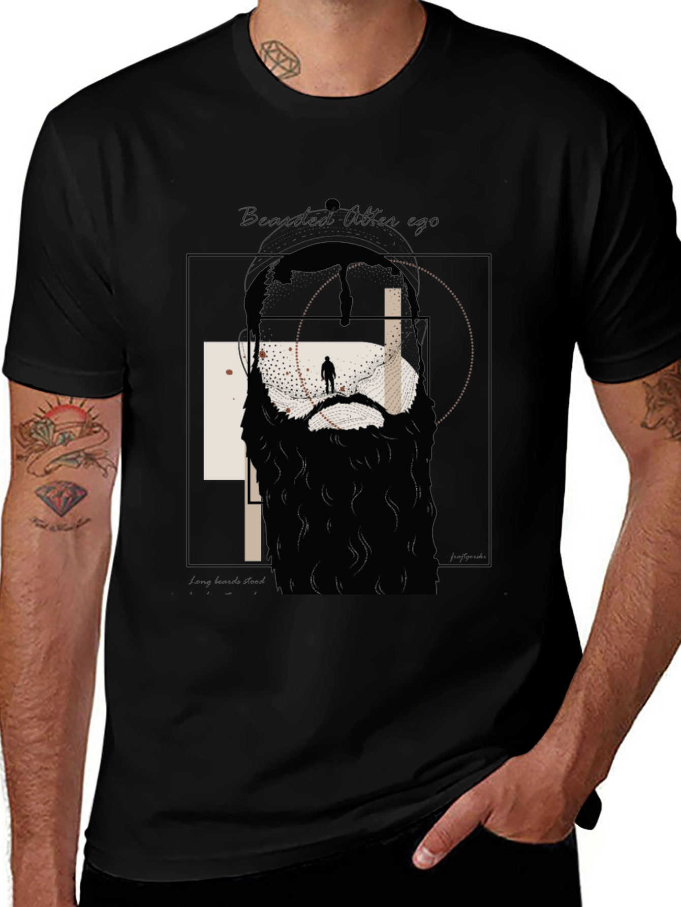 Variant 16 of Bearded After Age Graphic T-Shirt