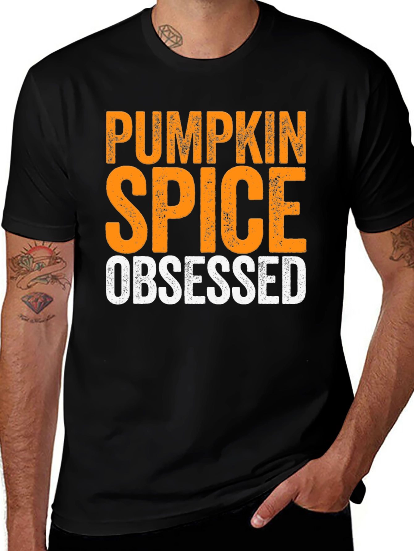 Variant 29 of Pumpkin Spice Obsessed Black T-Shirt