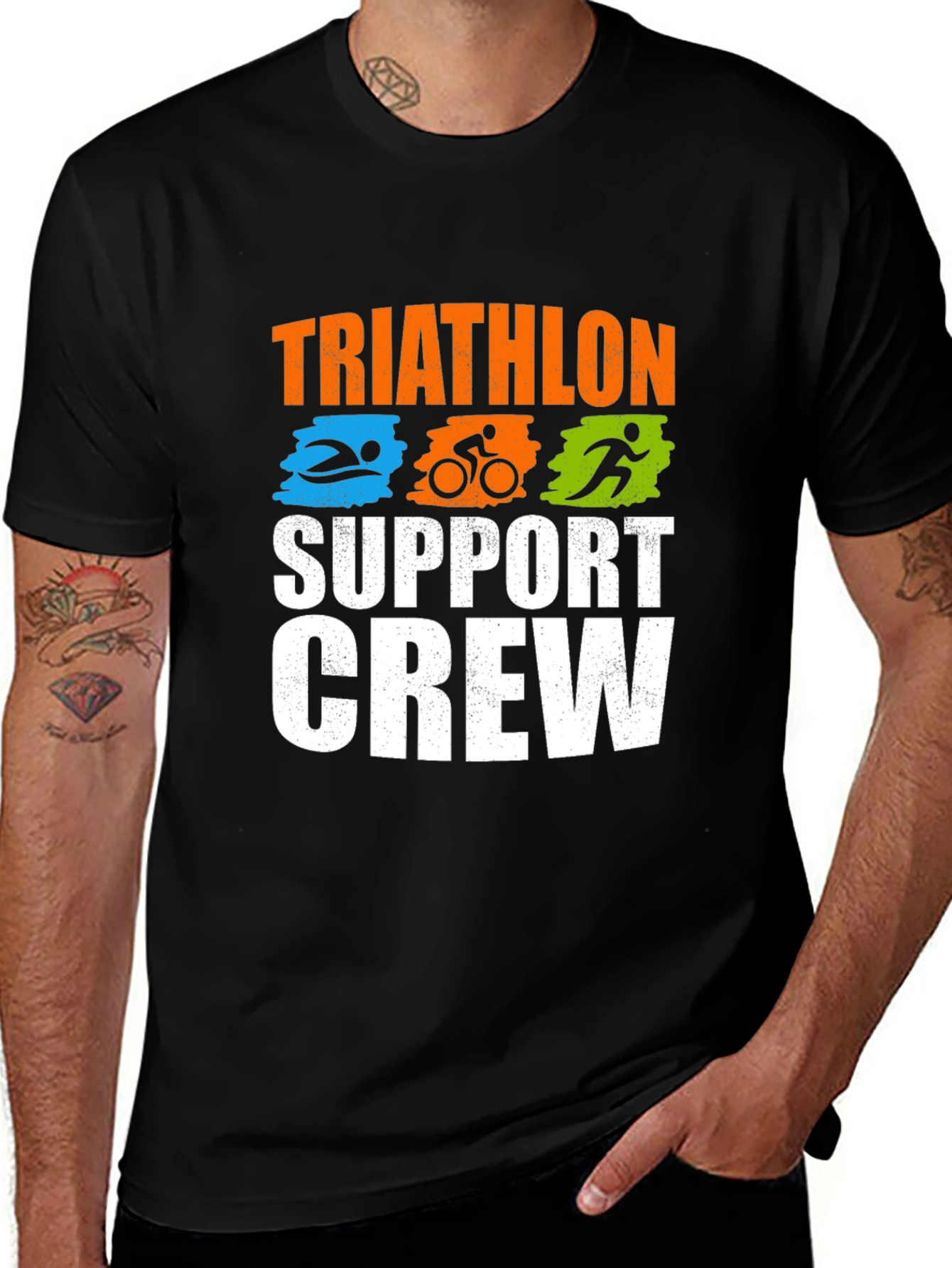 Triathlon Support Crew Graphic Tee