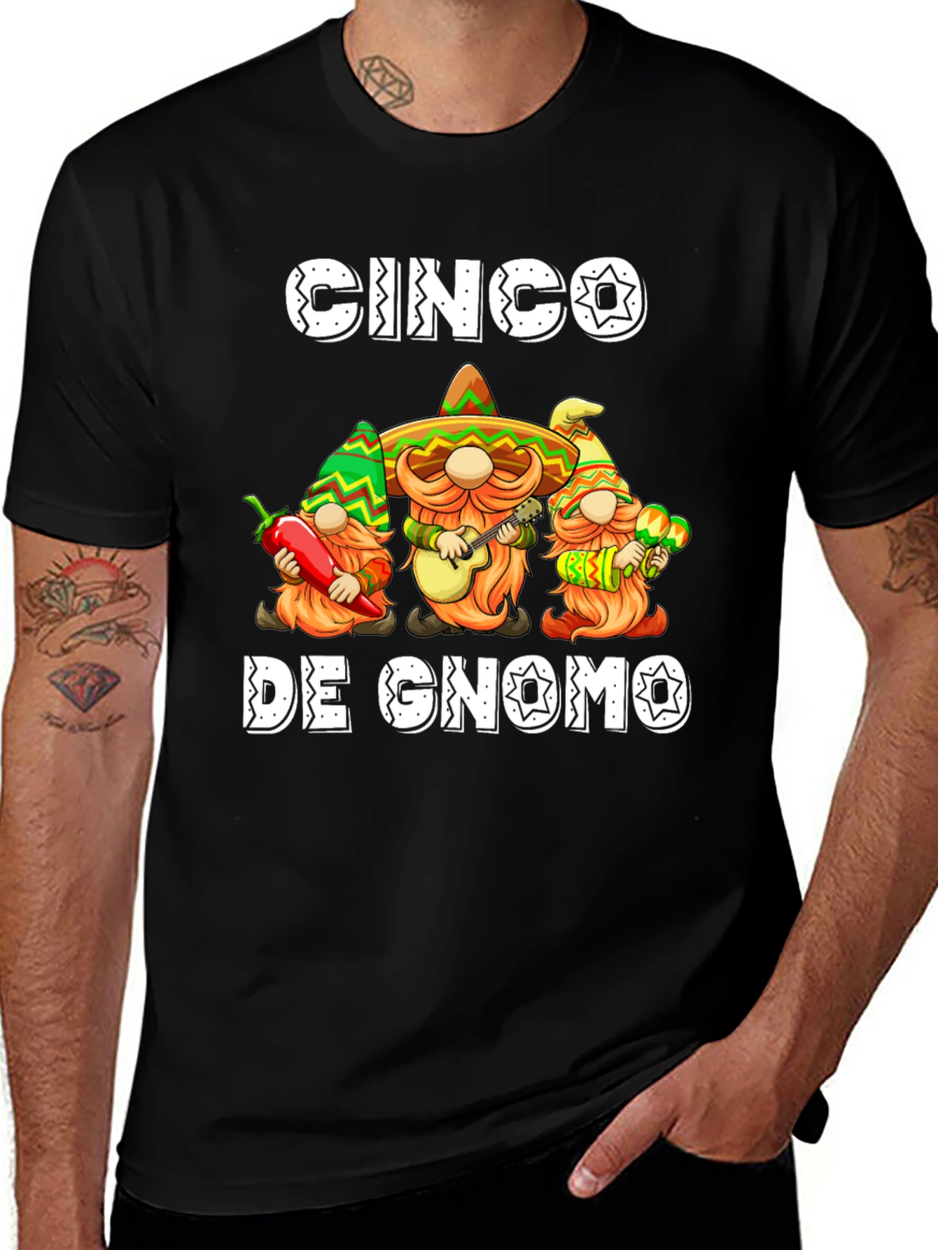 Cinco De Gnomo T-Shirt - Festive Gnomes!