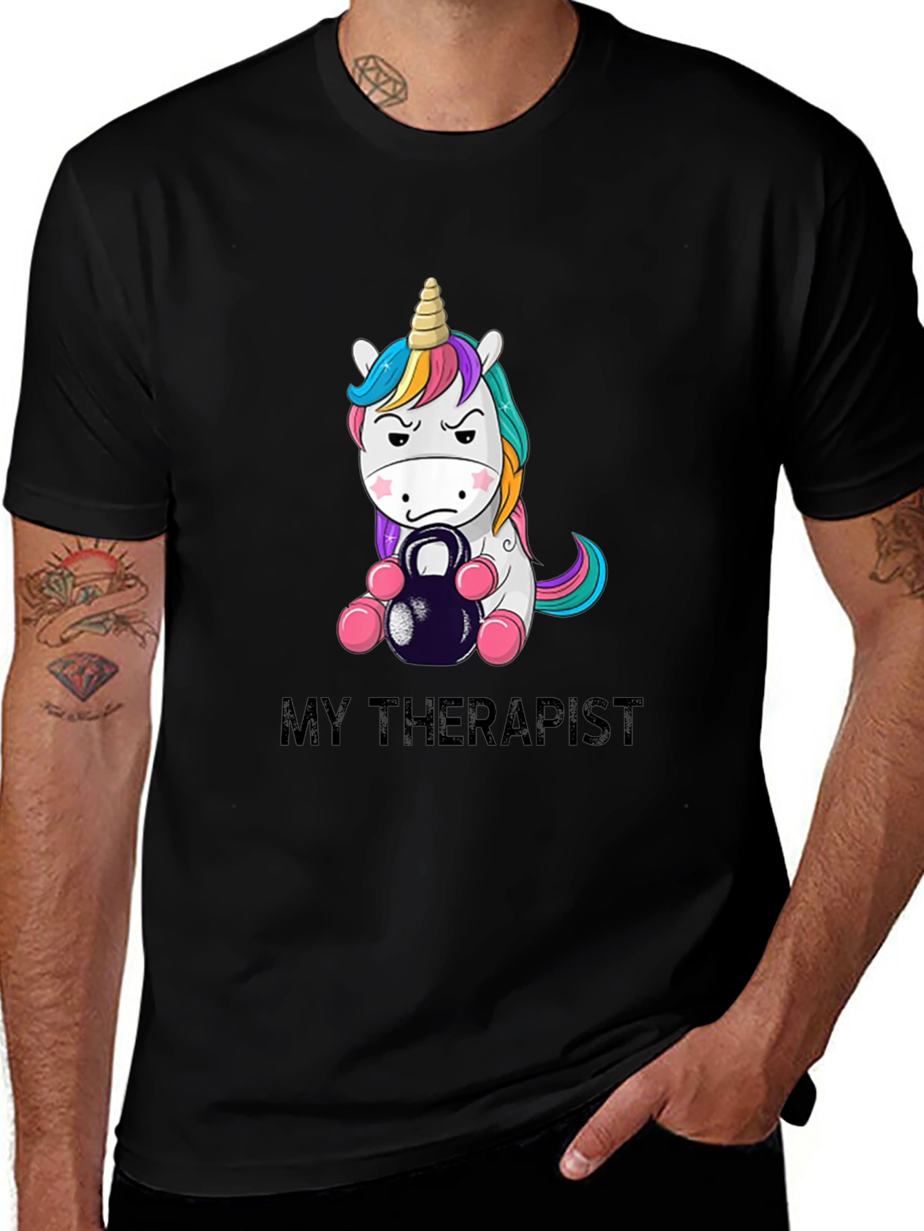 Variant 15 of My Therapist Unicorn Kettlebell T-Shirt