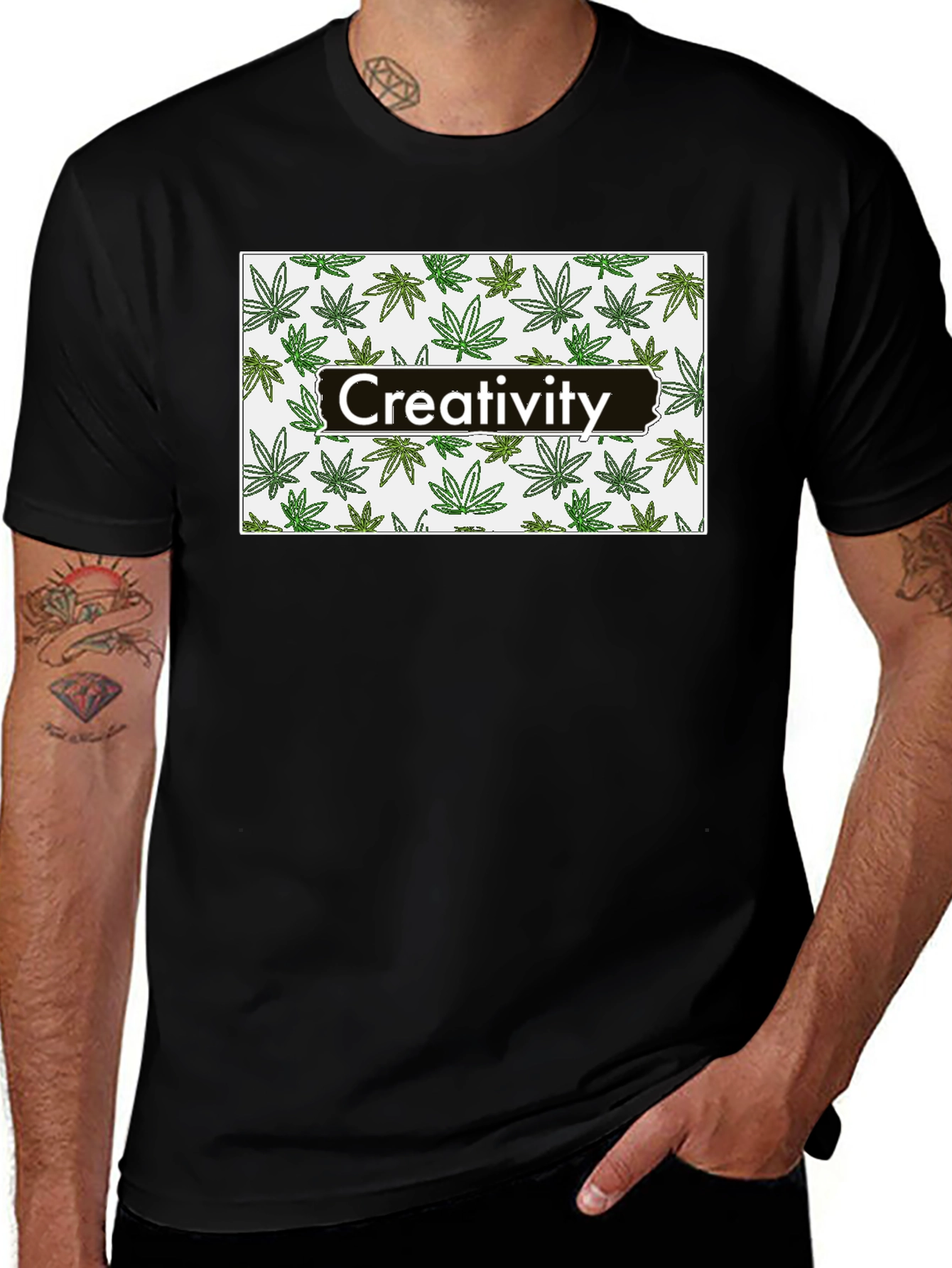 Variant 18 of Creativity Cannabis Leaf T-Shirt